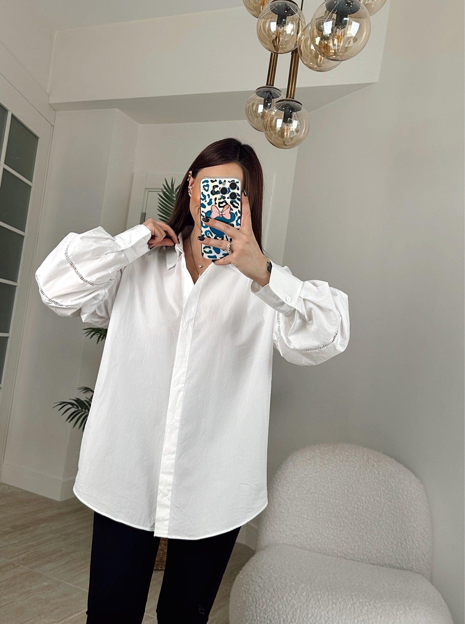Z.A Balon Kol Oversize Poplin Gömlek