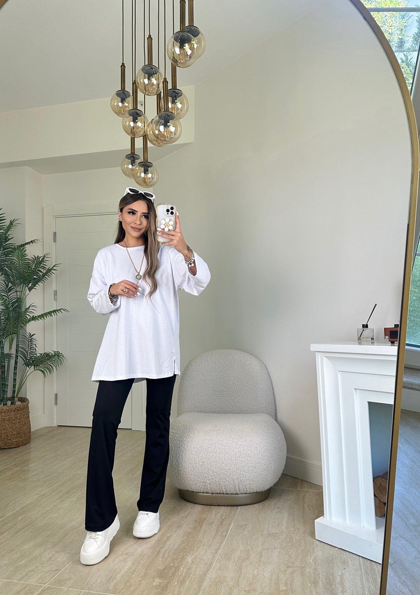 Z.A Oversize Beyaz Basic