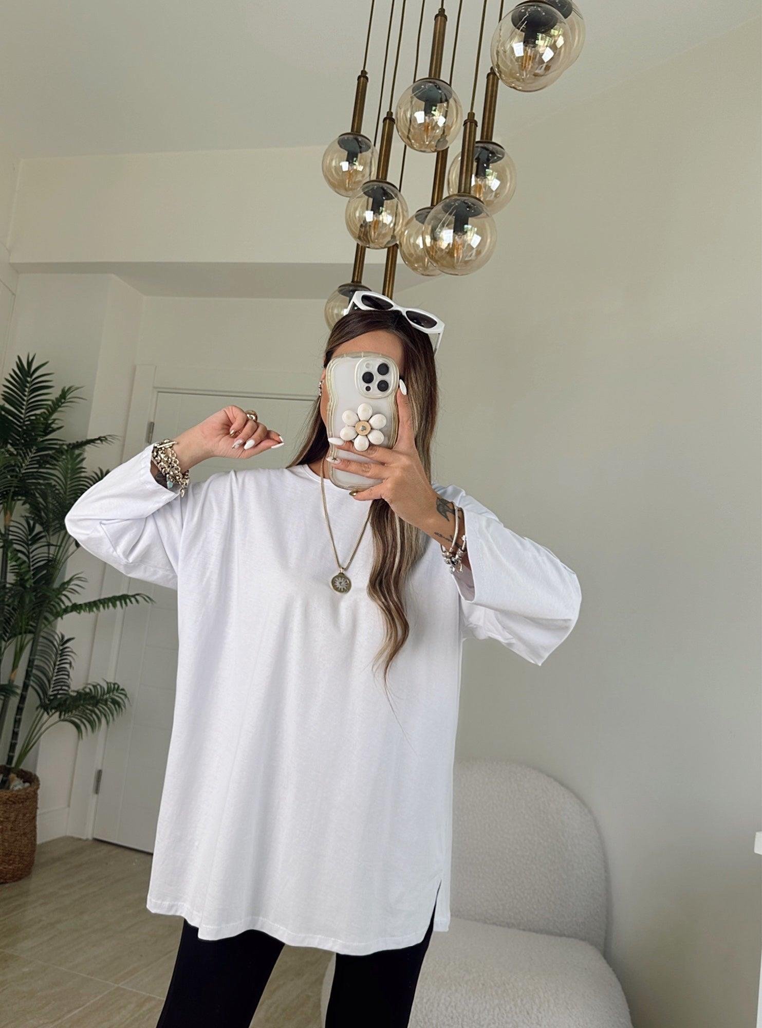 Z.A Oversize Beyaz Basic