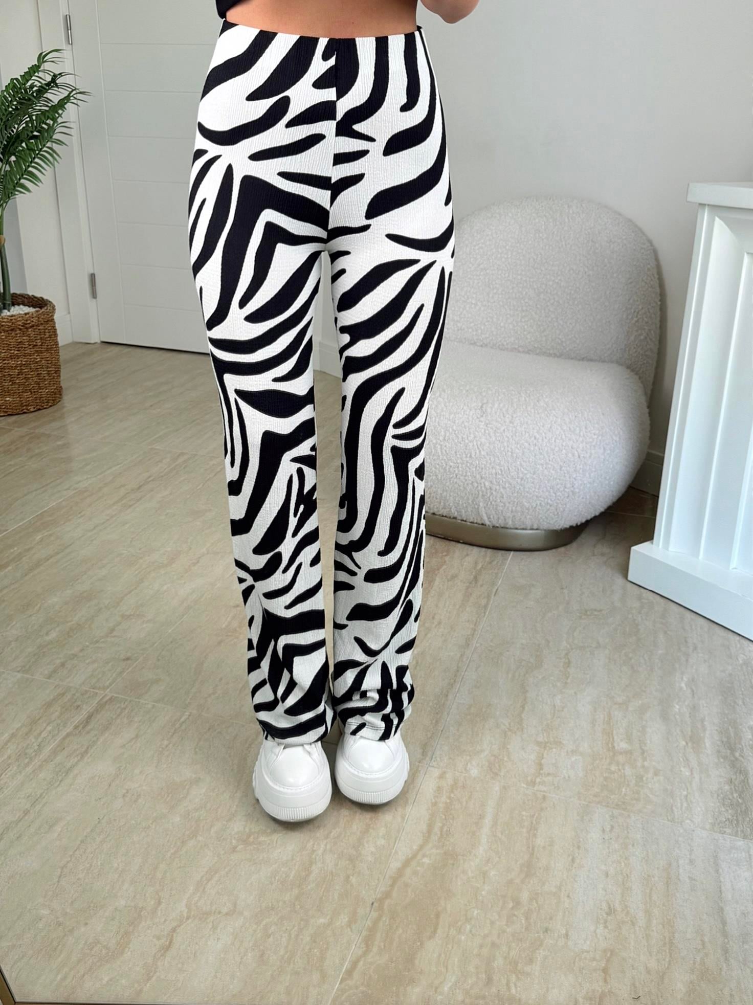Zebra Desen Rahat Pantolon