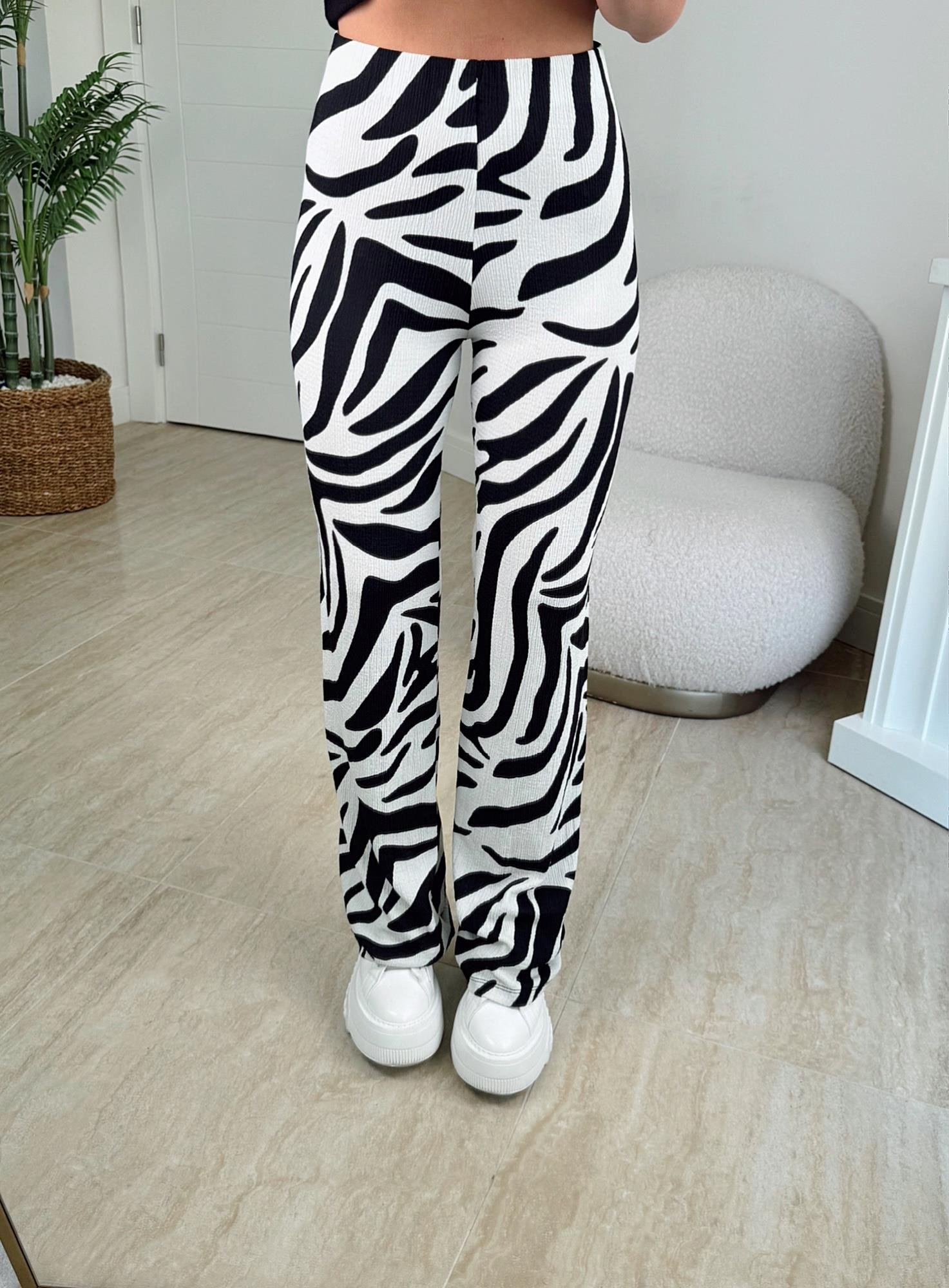 Zebra Desen Rahat Pantolon