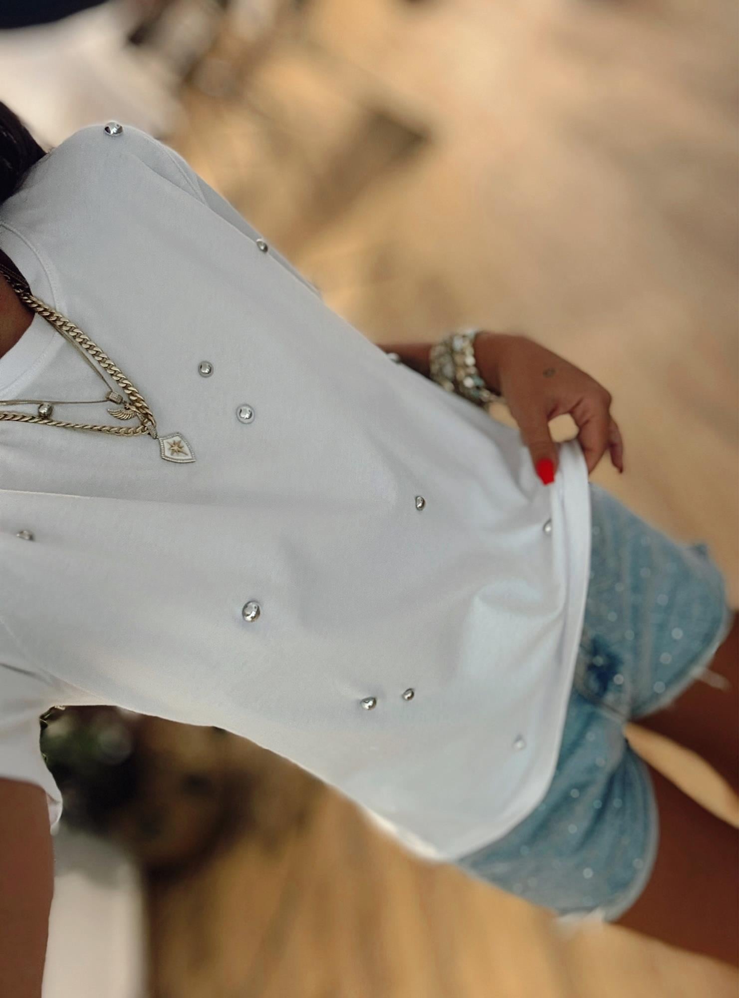 Zımbalı Oversize Pamuklu Basic