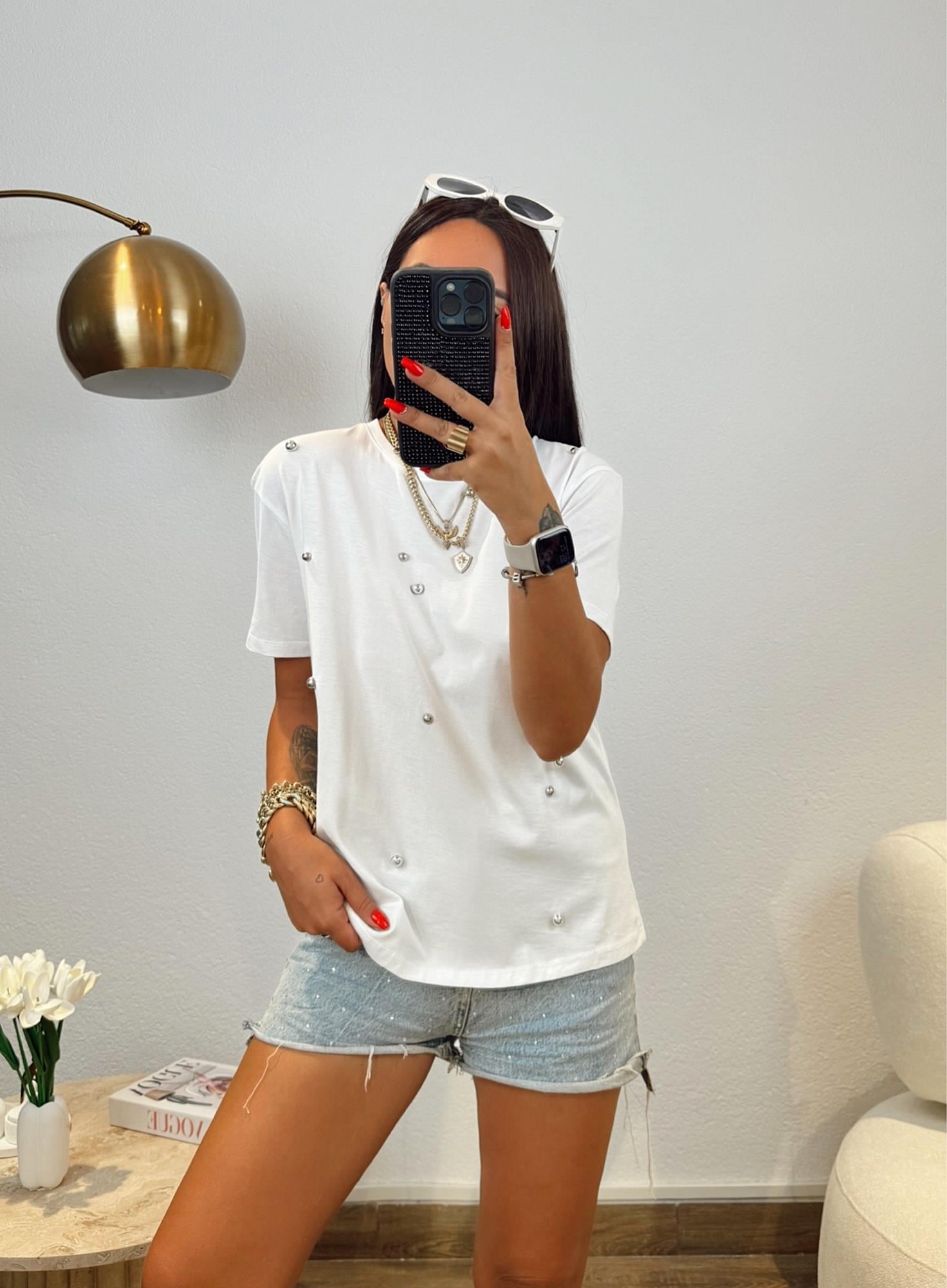Zımbalı Oversize Pamuklu Basic
