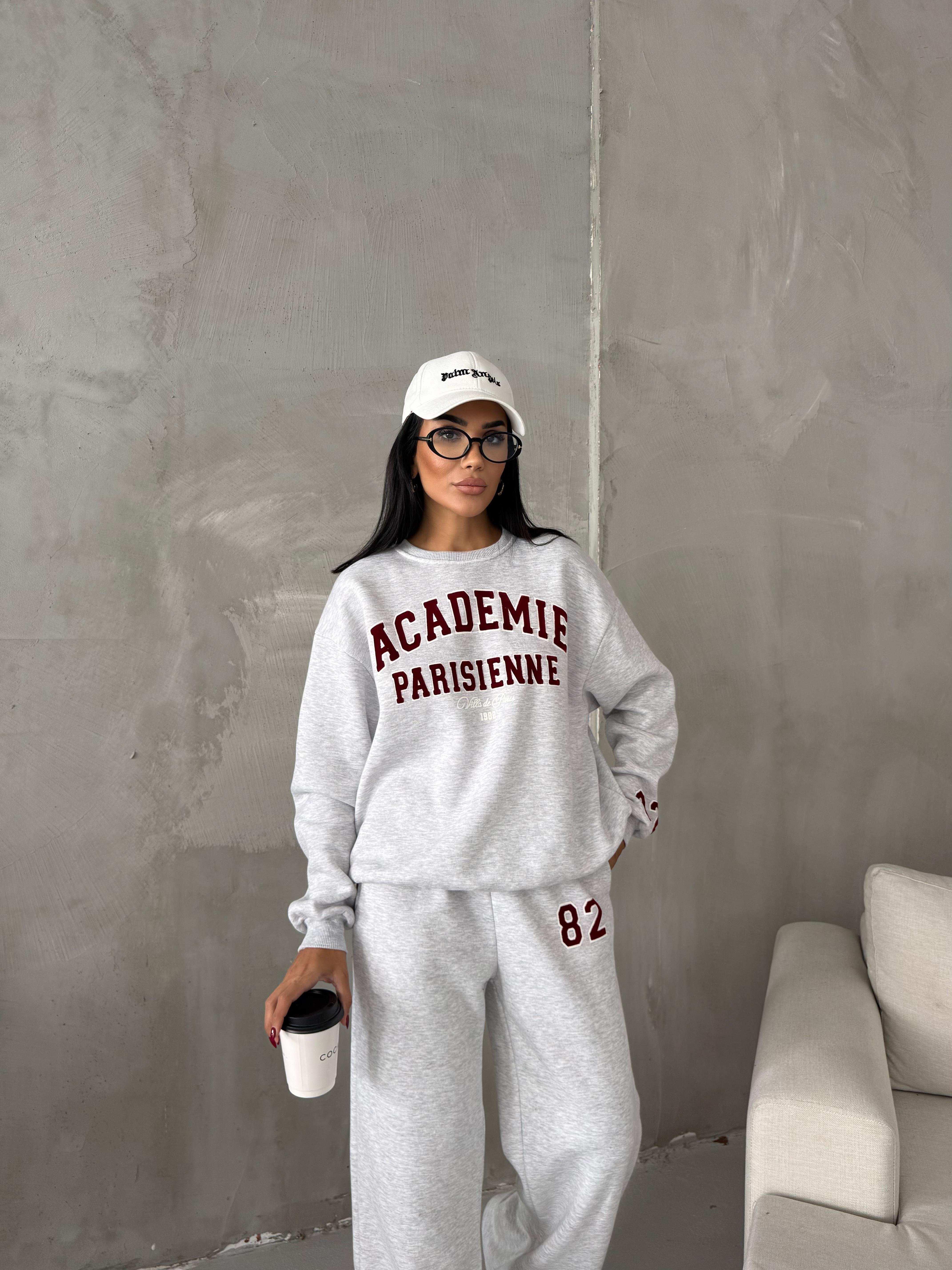 ACADEMY MARKA MUADİLİ BASKILI TAKIM GRİ