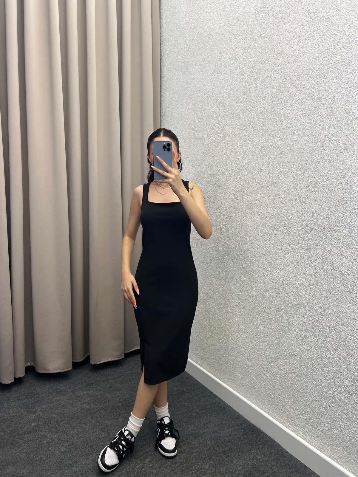 Astennu Kaşkorse Siyah Elbise 