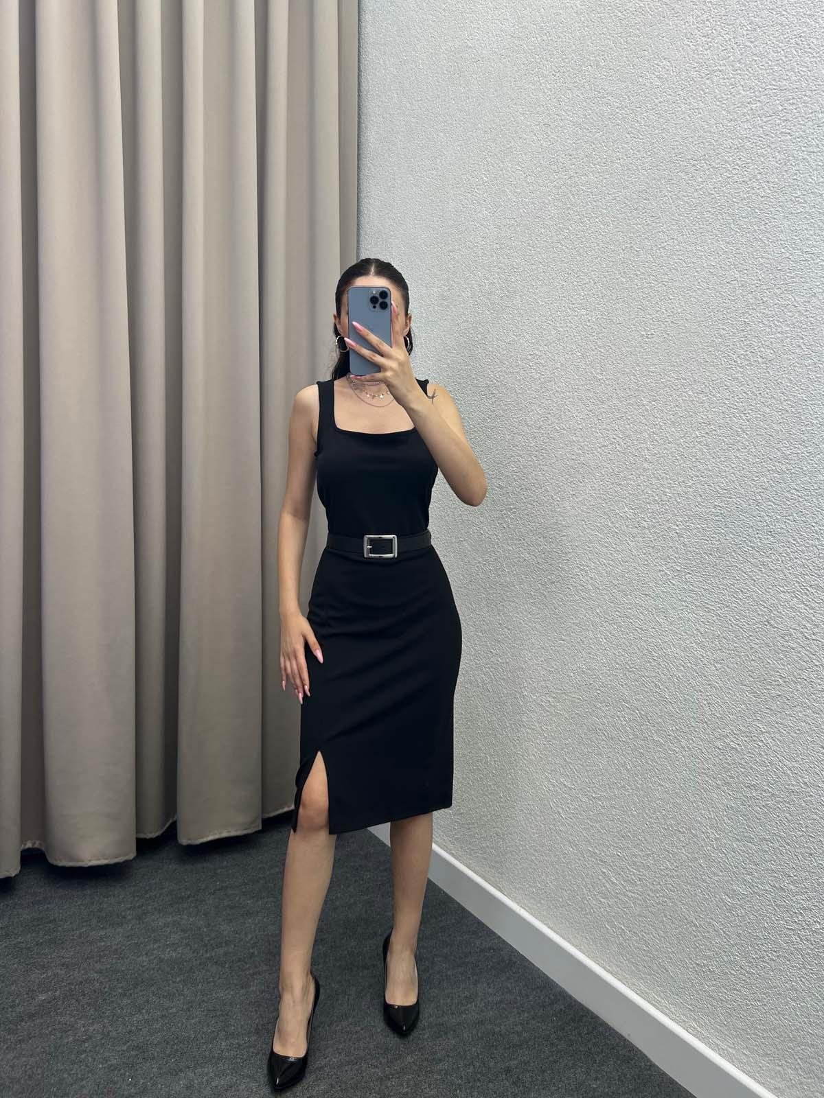 Astennu Kaşkorse Siyah Elbise 