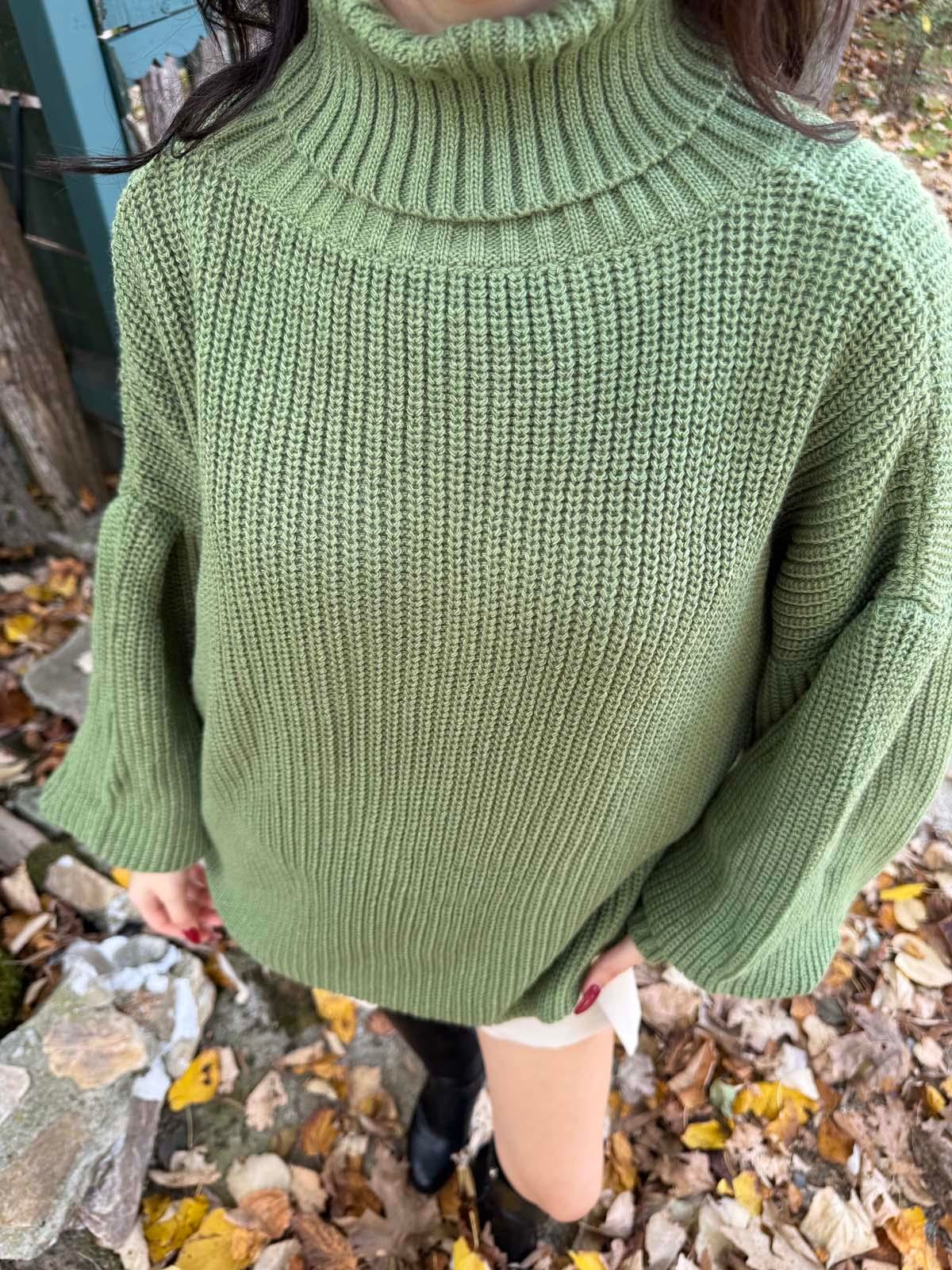 Beay Balon Kol Boğazlı Mint Kazak