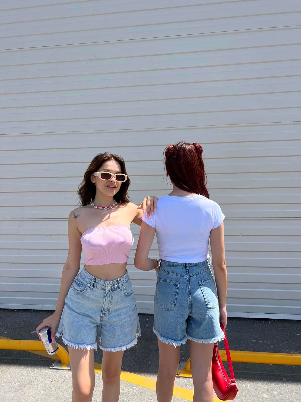 BF Püsküllü Dark Mom Kot Şort