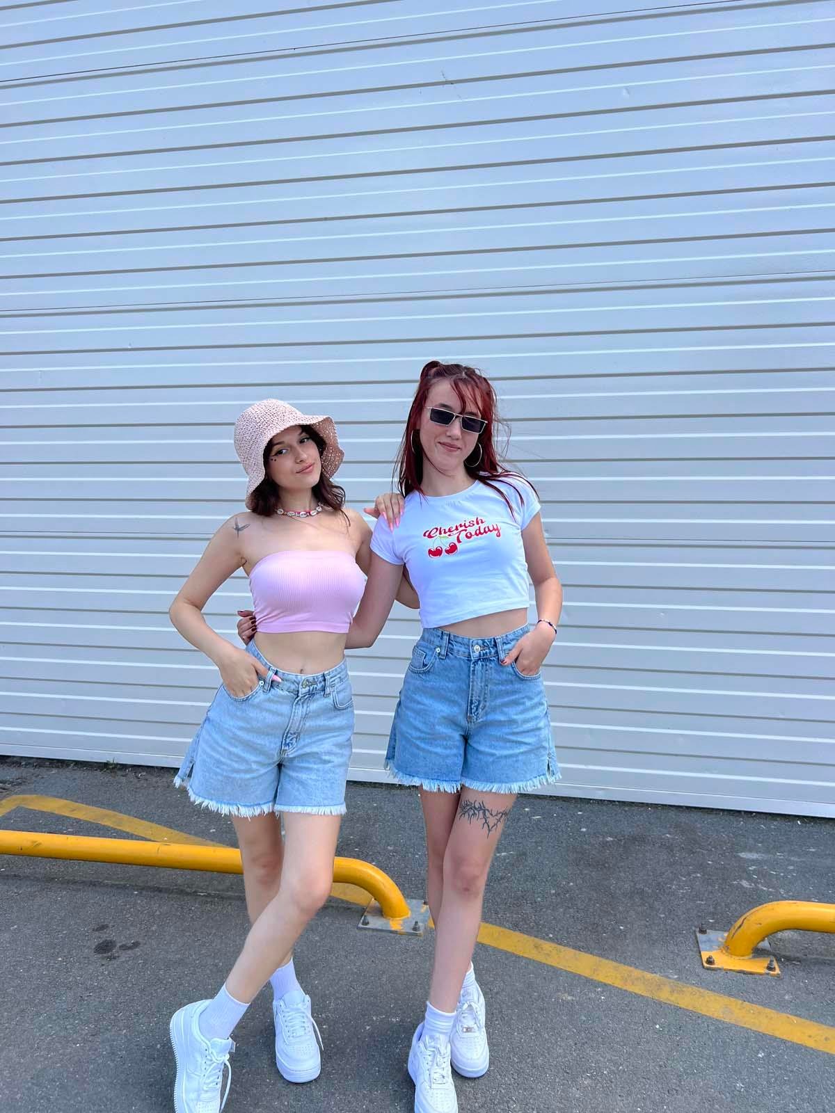 BF Püsküllü Dark Mom Kot Şort