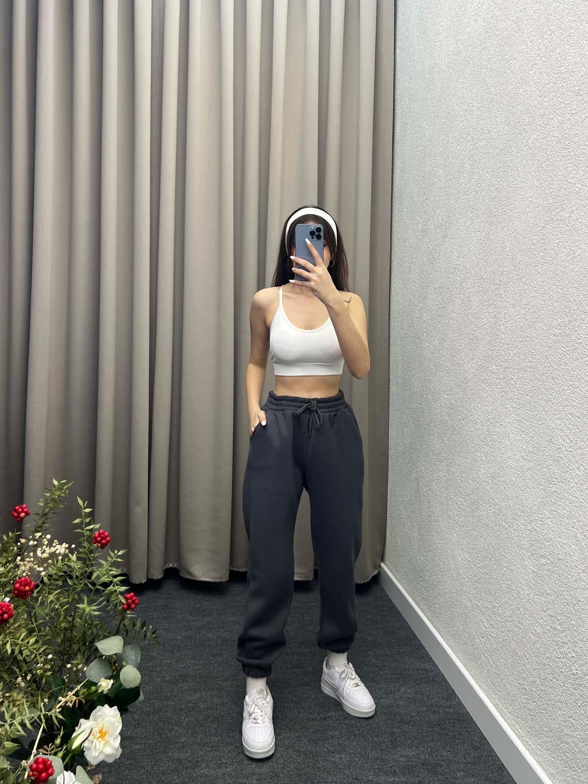 Bony Üç İplik Şardonlu Füme Jogger