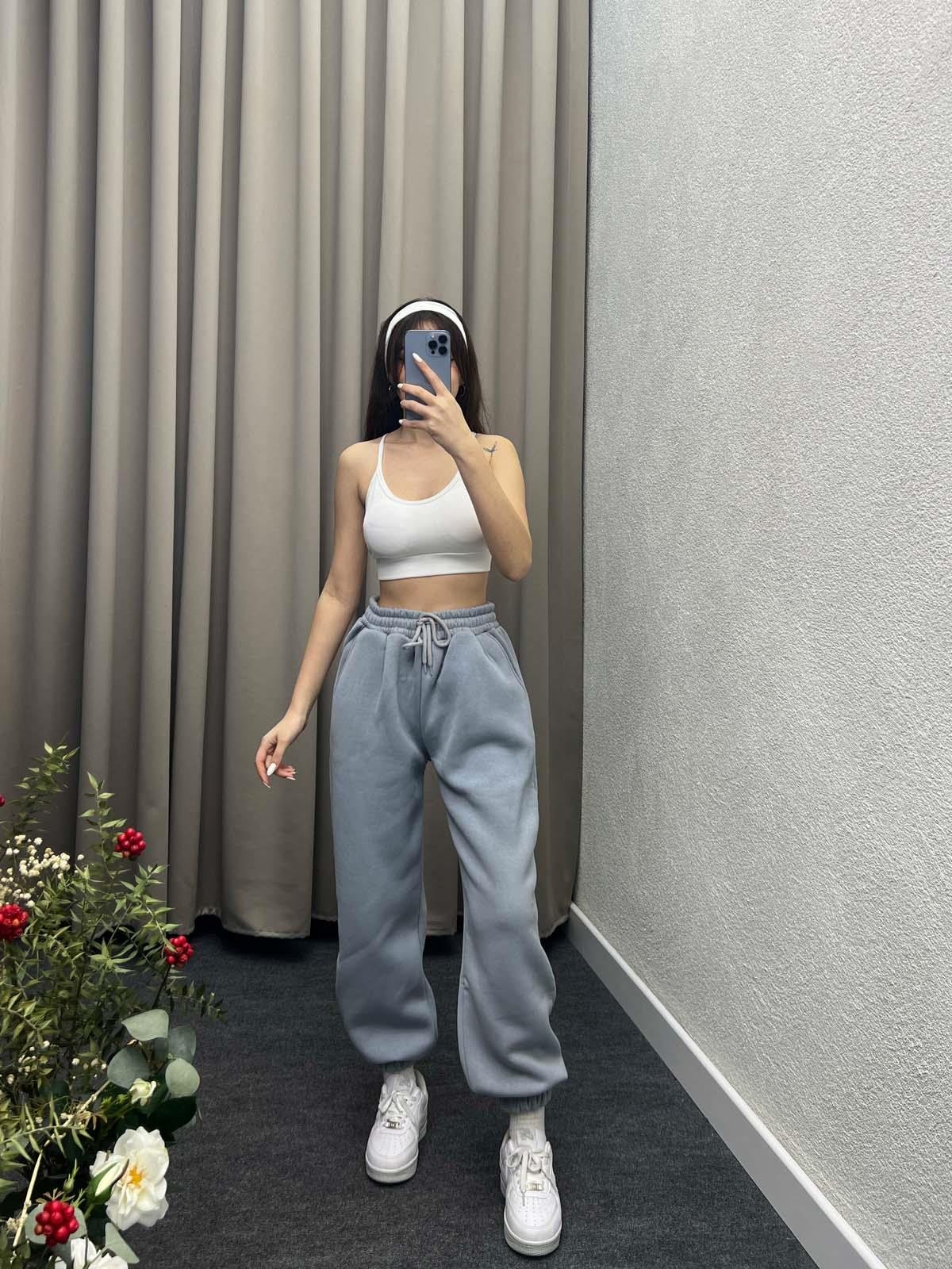 Bony Üç İplik Şardonlu Gri Jogger