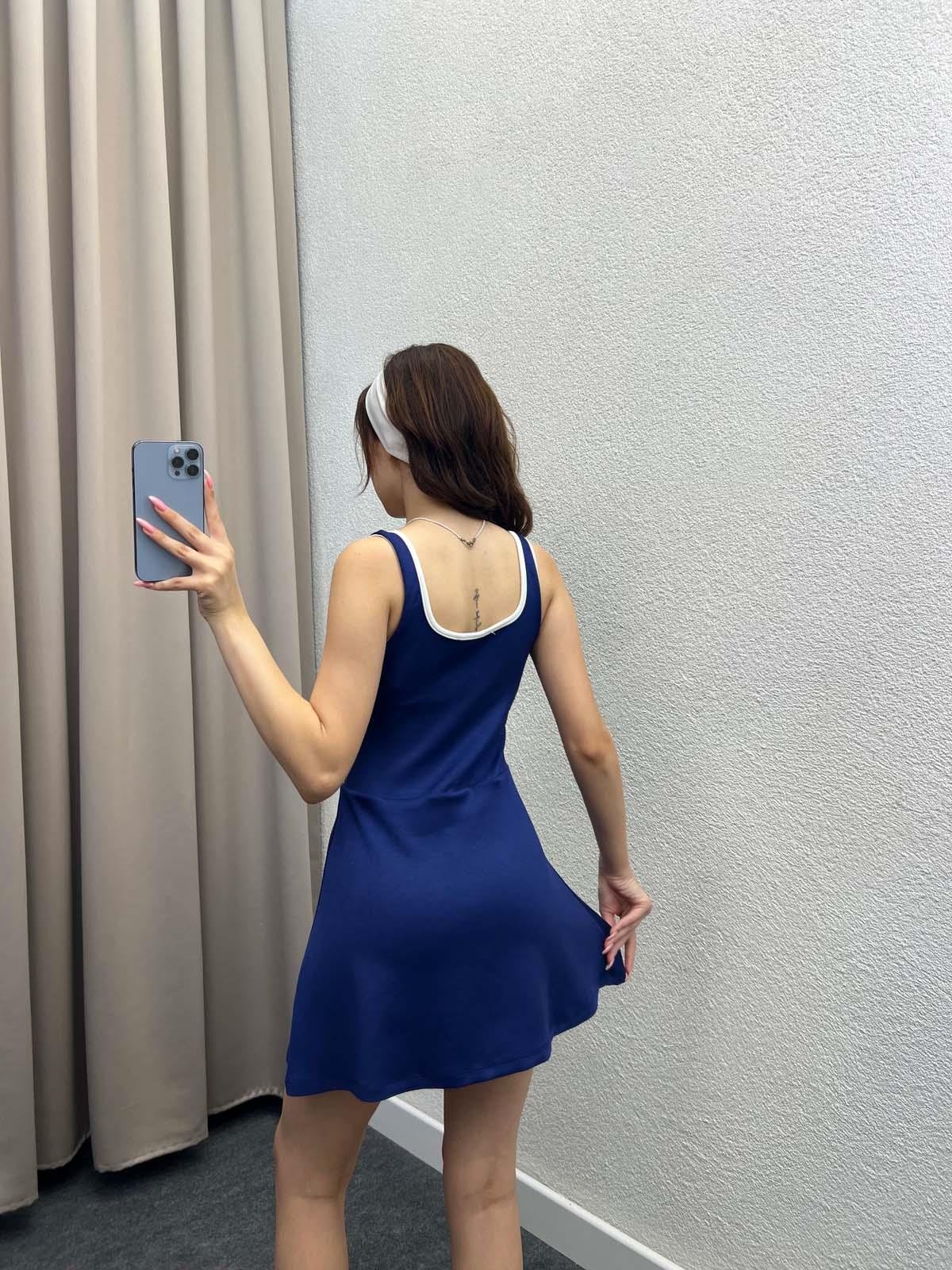 Breas Modal Şortlu Lacivert Elbise