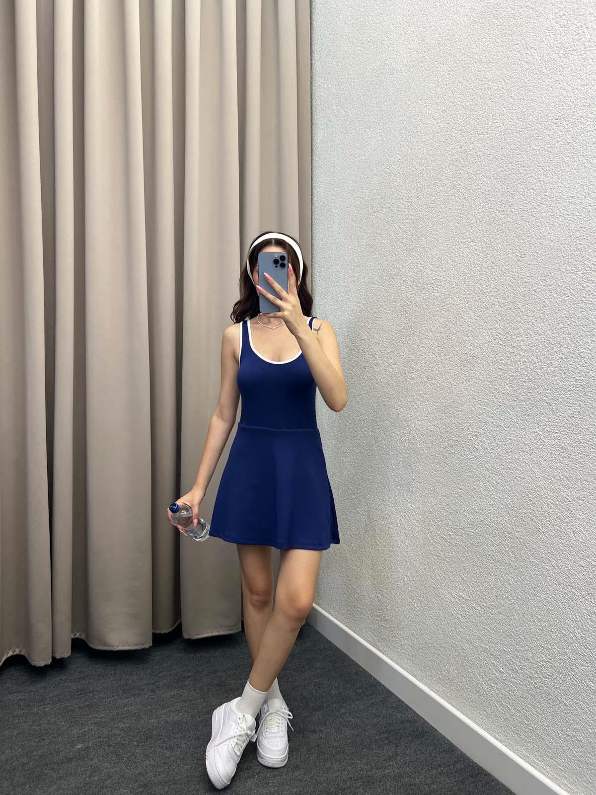 Breas Modal Şortlu Lacivert Elbise