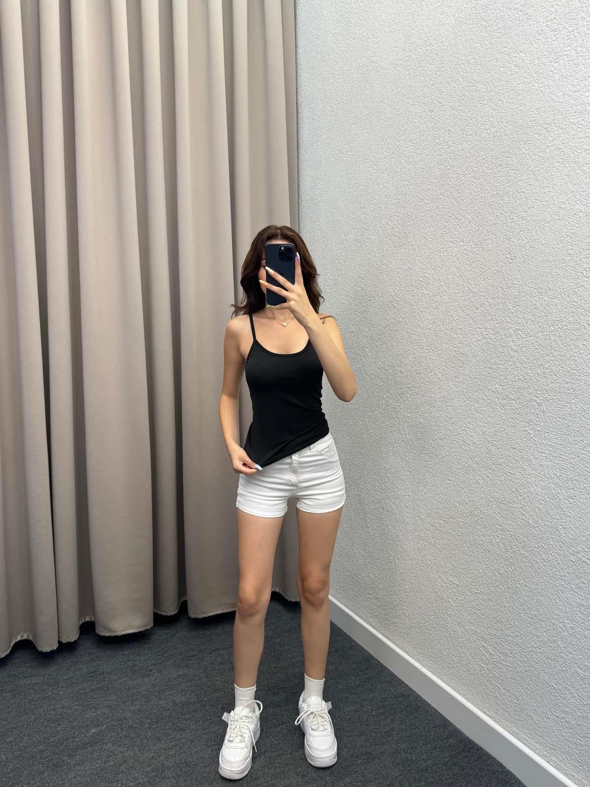 Charles Siyah Askılı Atlet