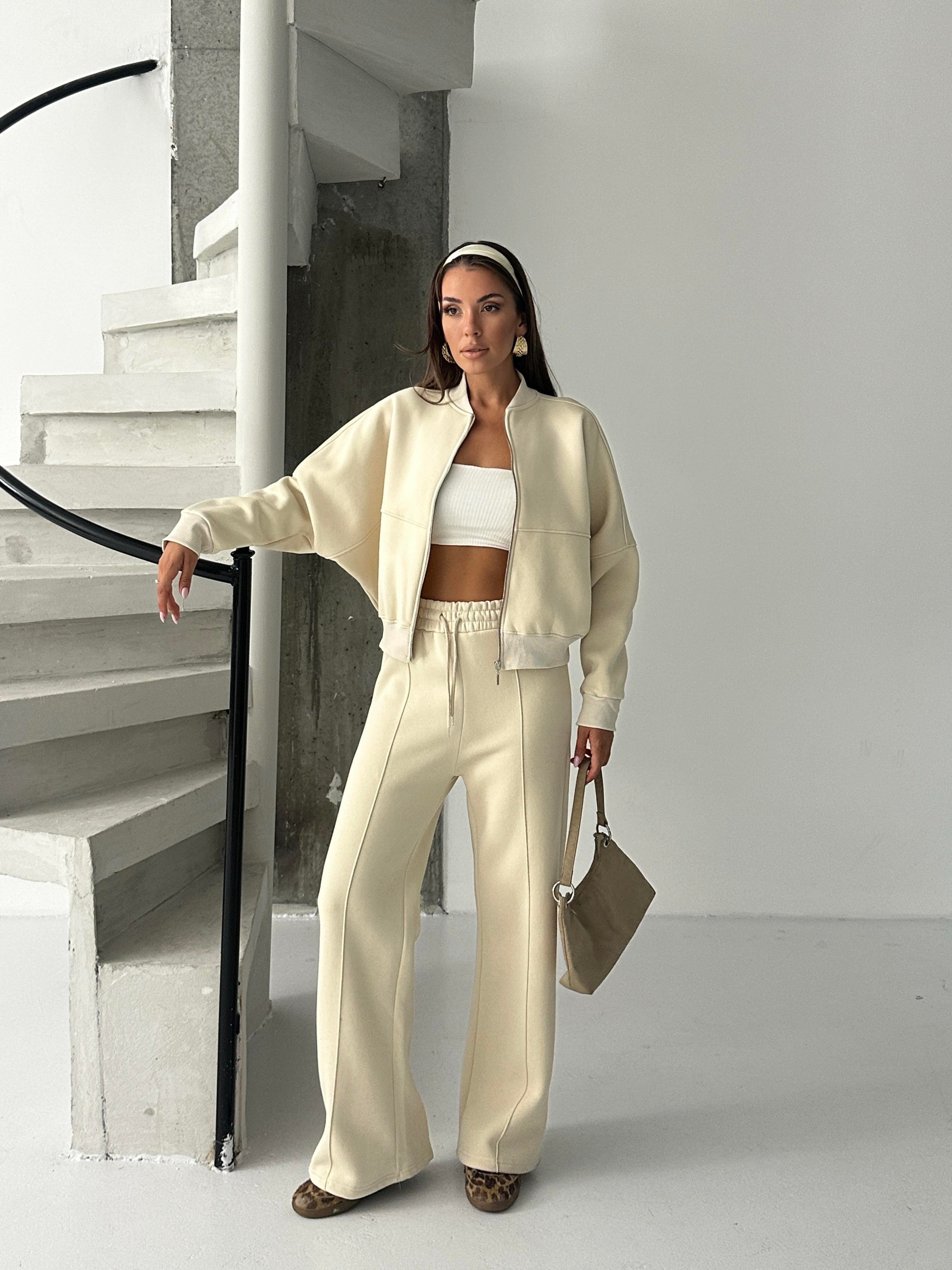 Çimalı Fermuar Detay Şardonlu Eşofman Takım