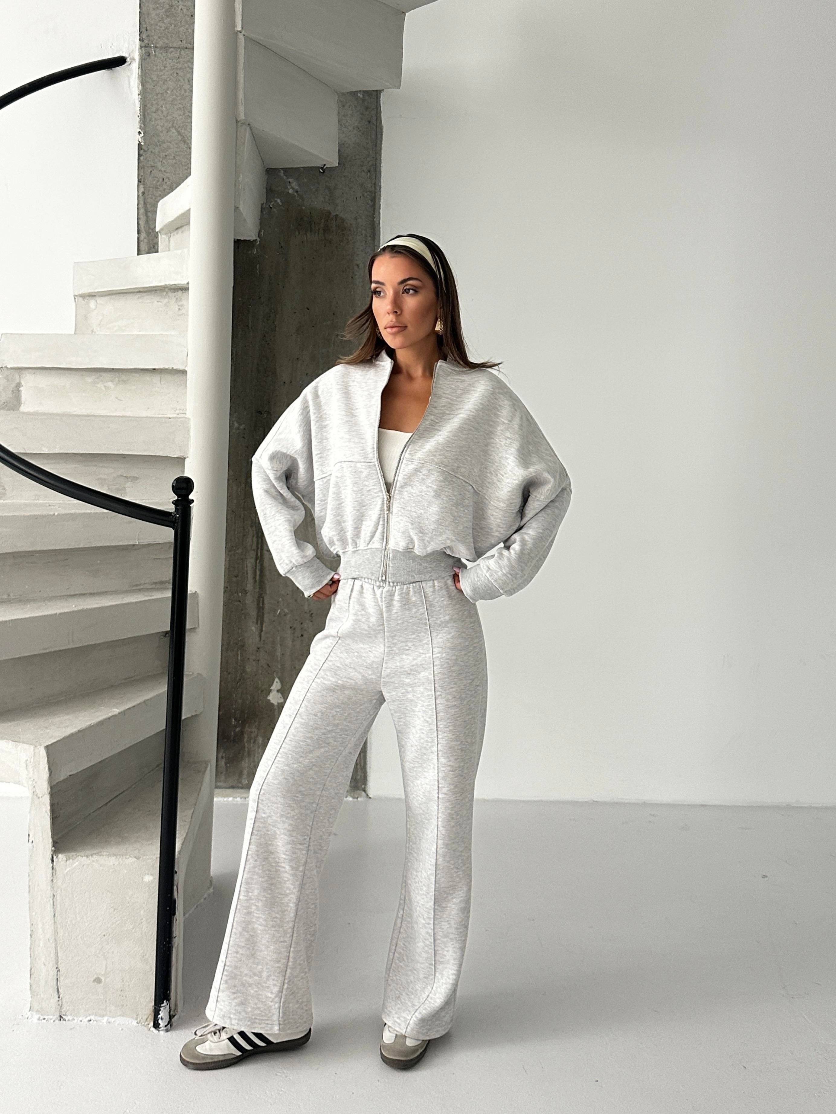 Çimalı Fermuar Detay Şardonlu Eşofman Takım