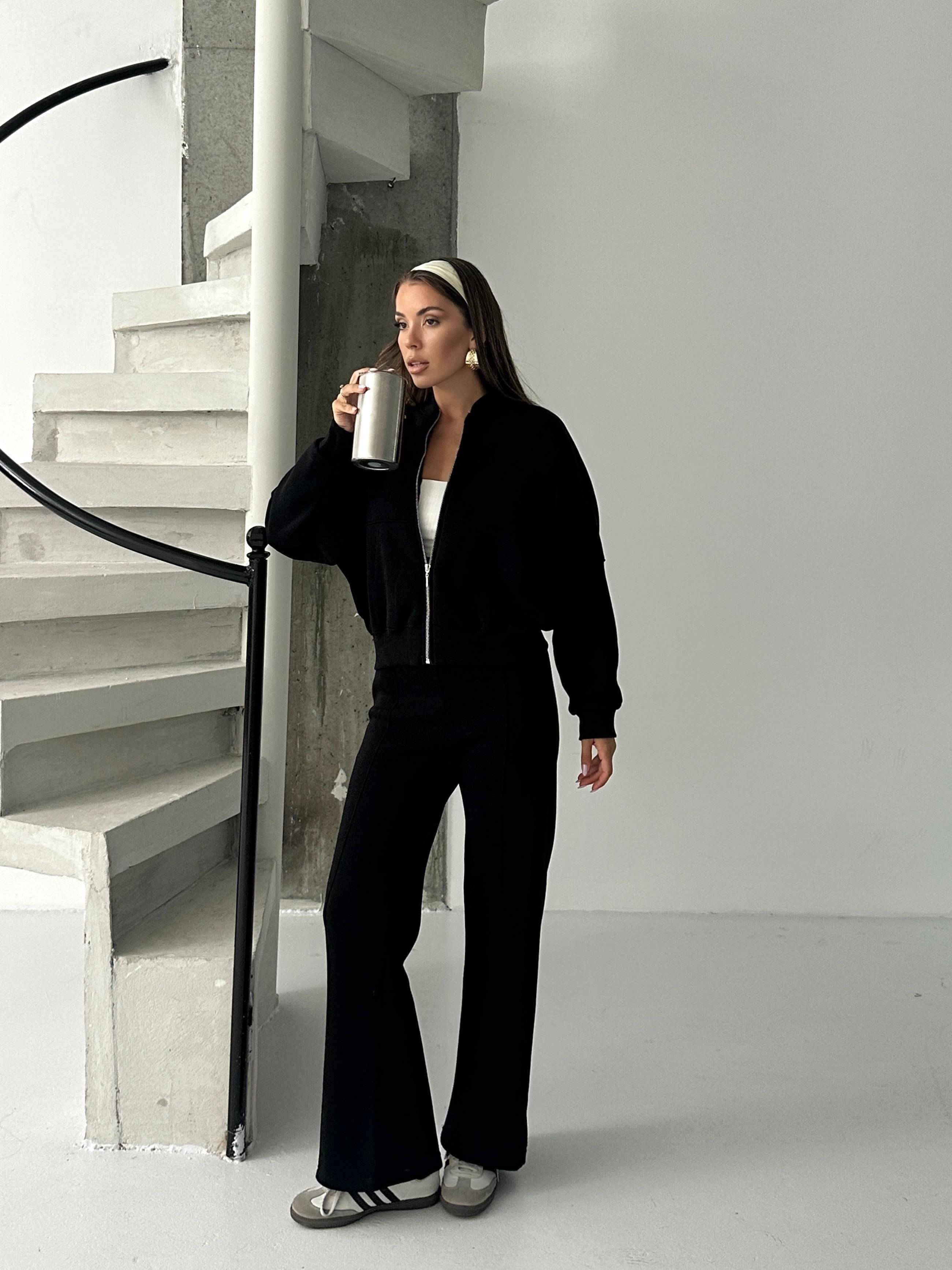 Çimalı Fermuar Detay Şardonlu Eşofman Takım