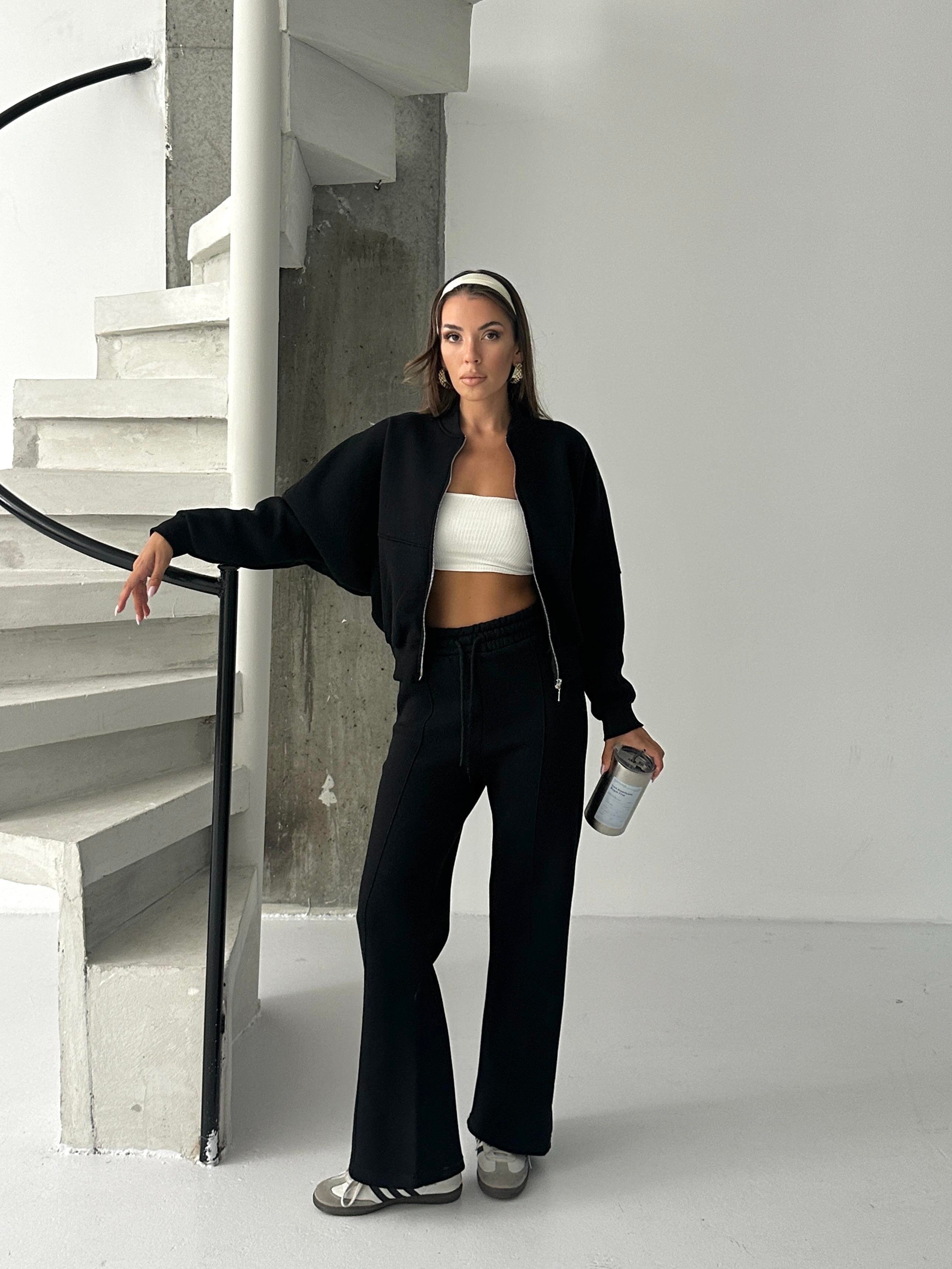 Çimalı Fermuar Detay Şardonlu Eşofman Takım