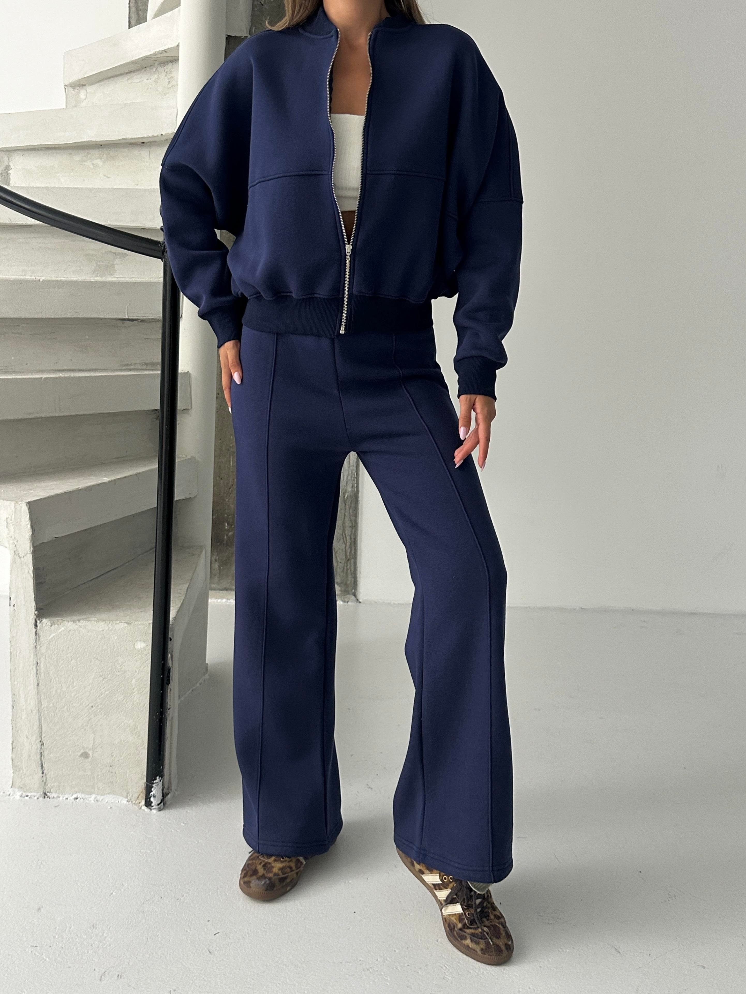 Çimalı Fermuar Detay Şardonlu Eşofman Takım