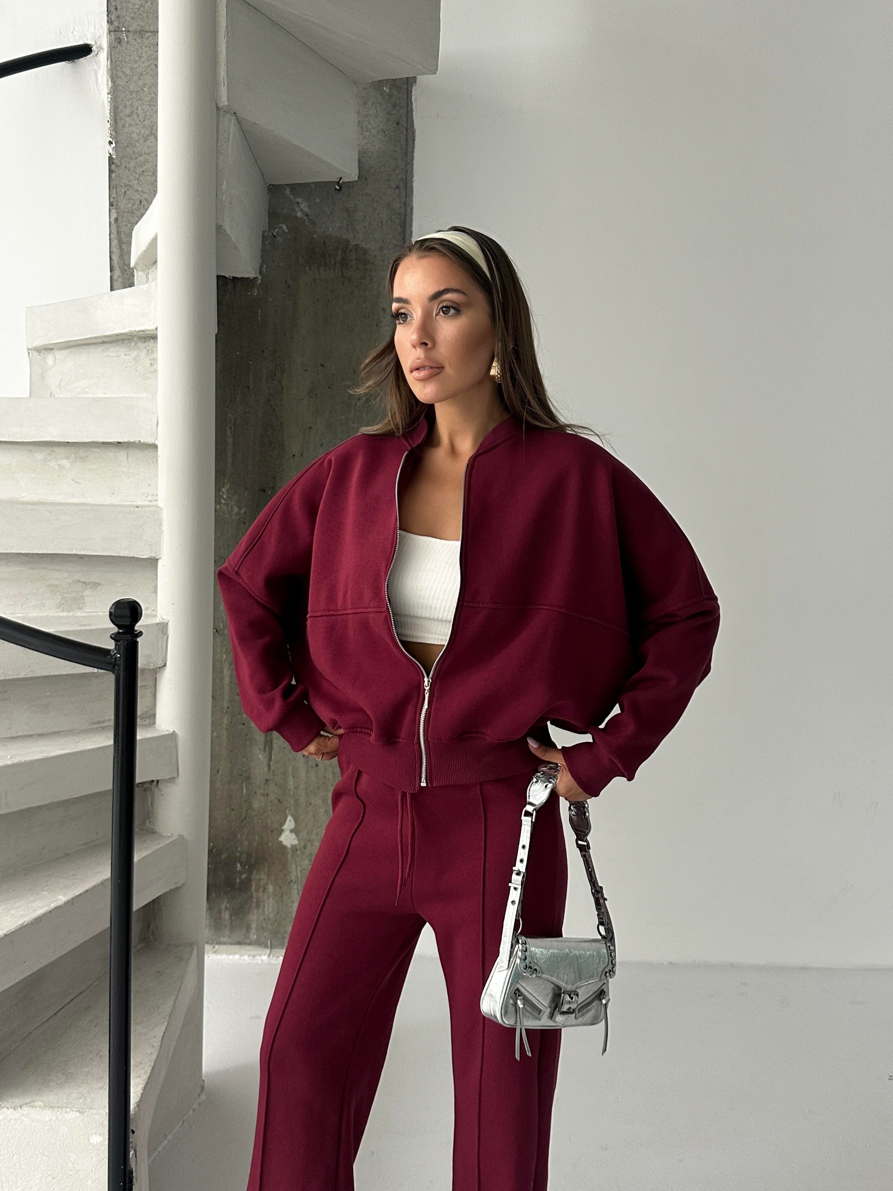 Çimalı Fermuar Detay Şardonlu Eşofman Takım