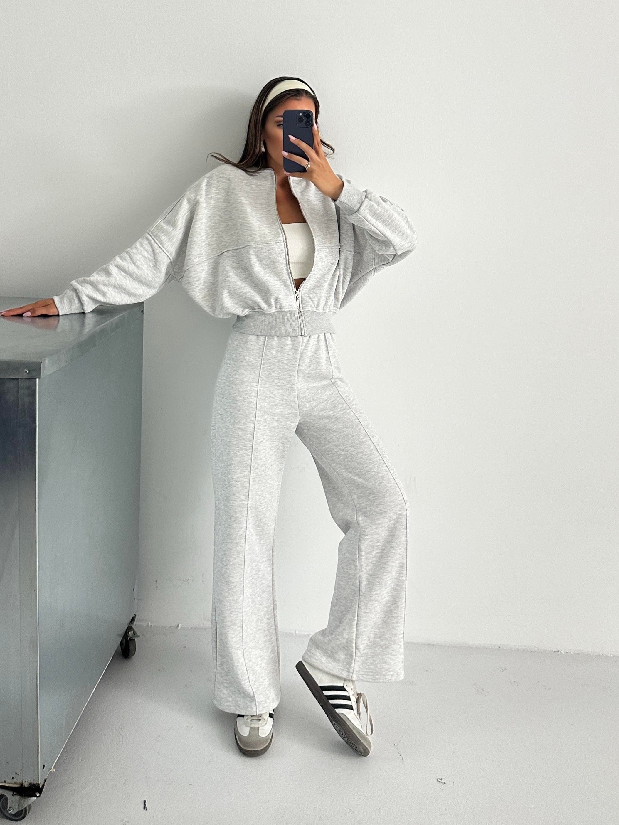 Çimalı Fermuar Detay Şardonlu Eşofman Takım