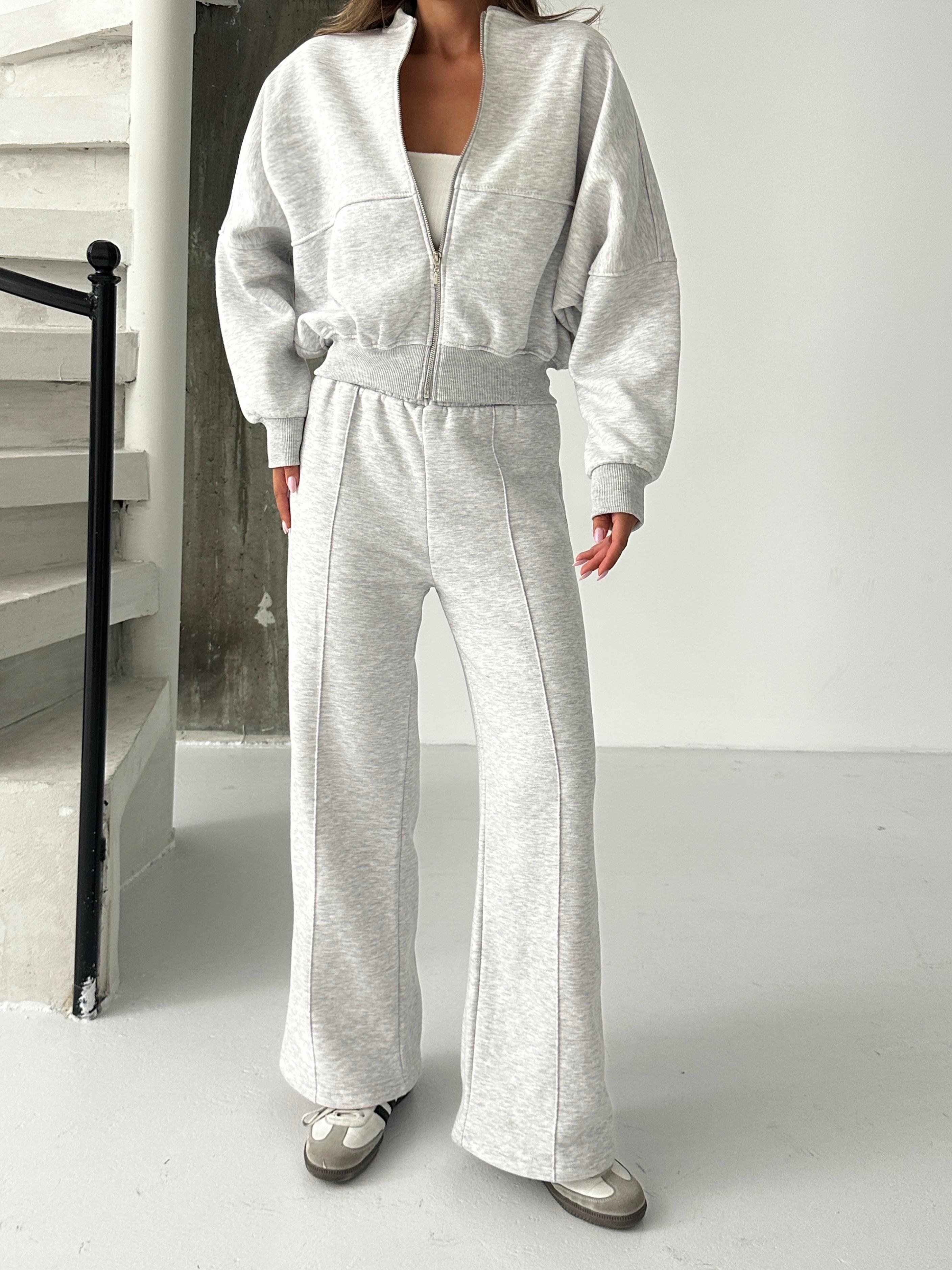 Çimalı Fermuar Detay Şardonlu Eşofman Takım