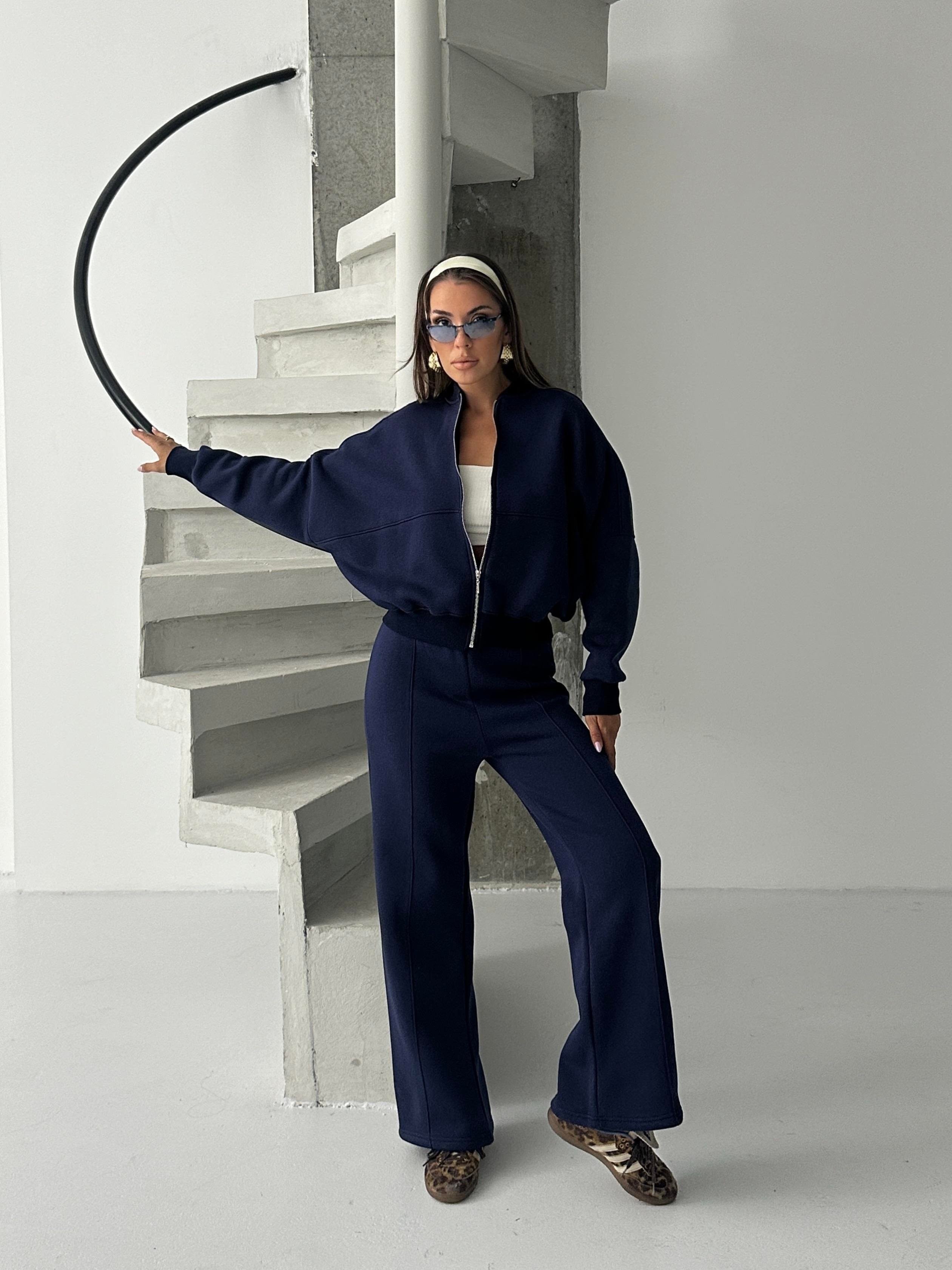 Çimalı Fermuar Detay Şardonlu Eşofman Takım