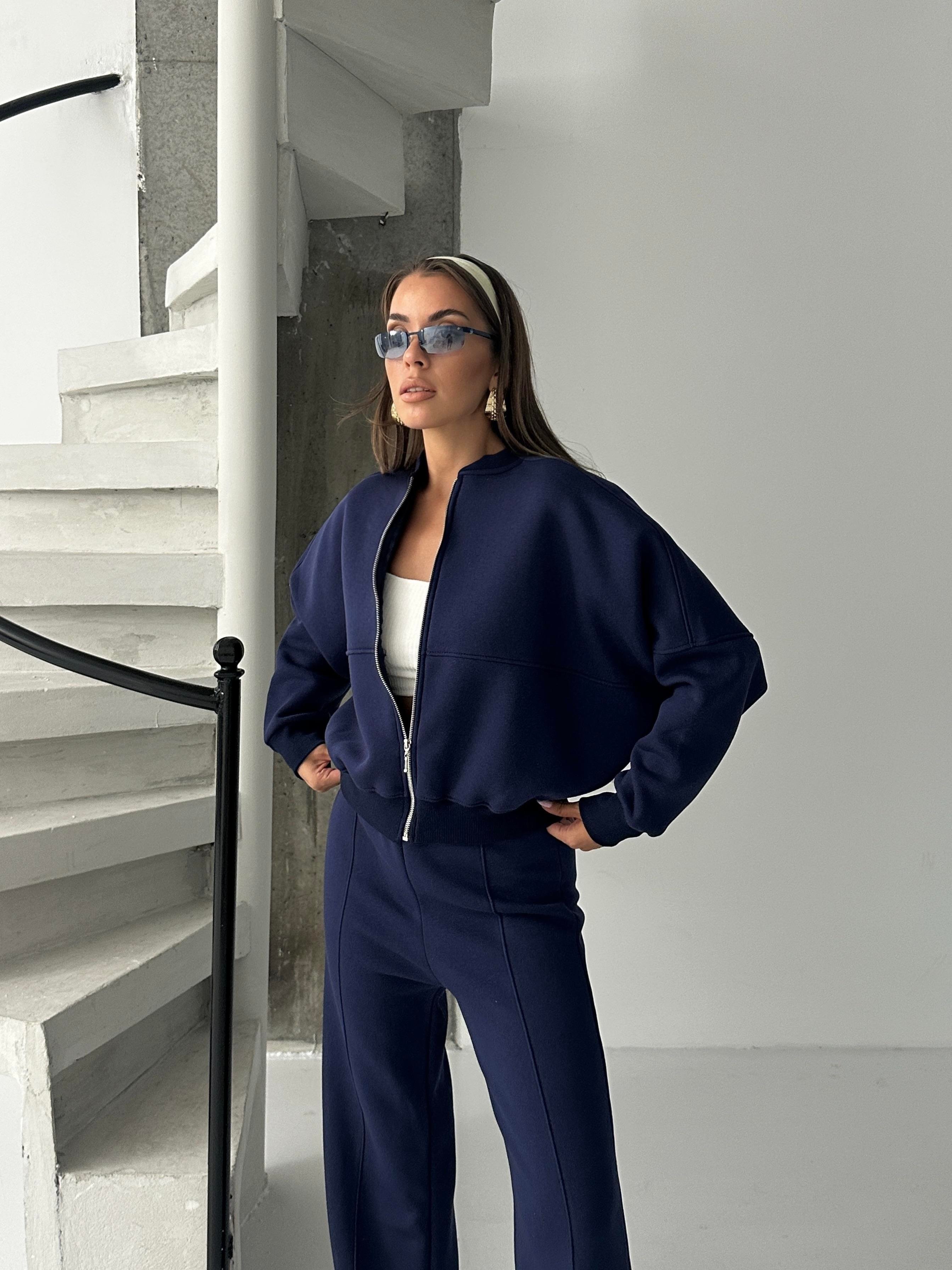 Çimalı Fermuar Detay Şardonlu Eşofman Takım