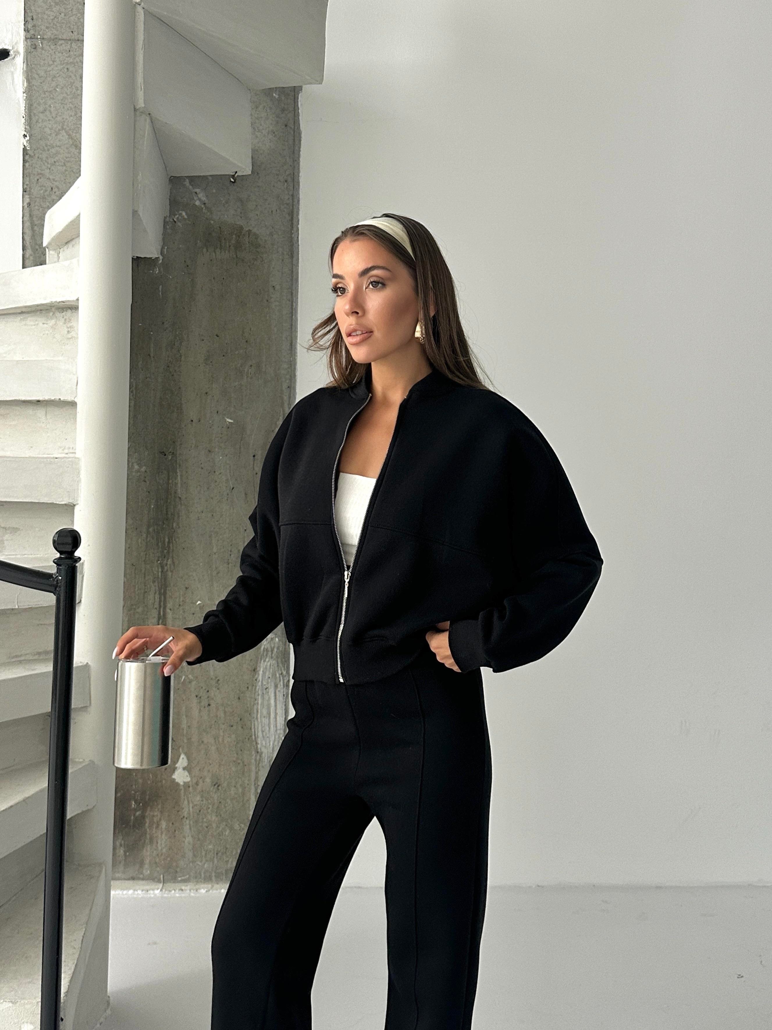 Çimalı Fermuar Detay Şardonlu Eşofman Takım