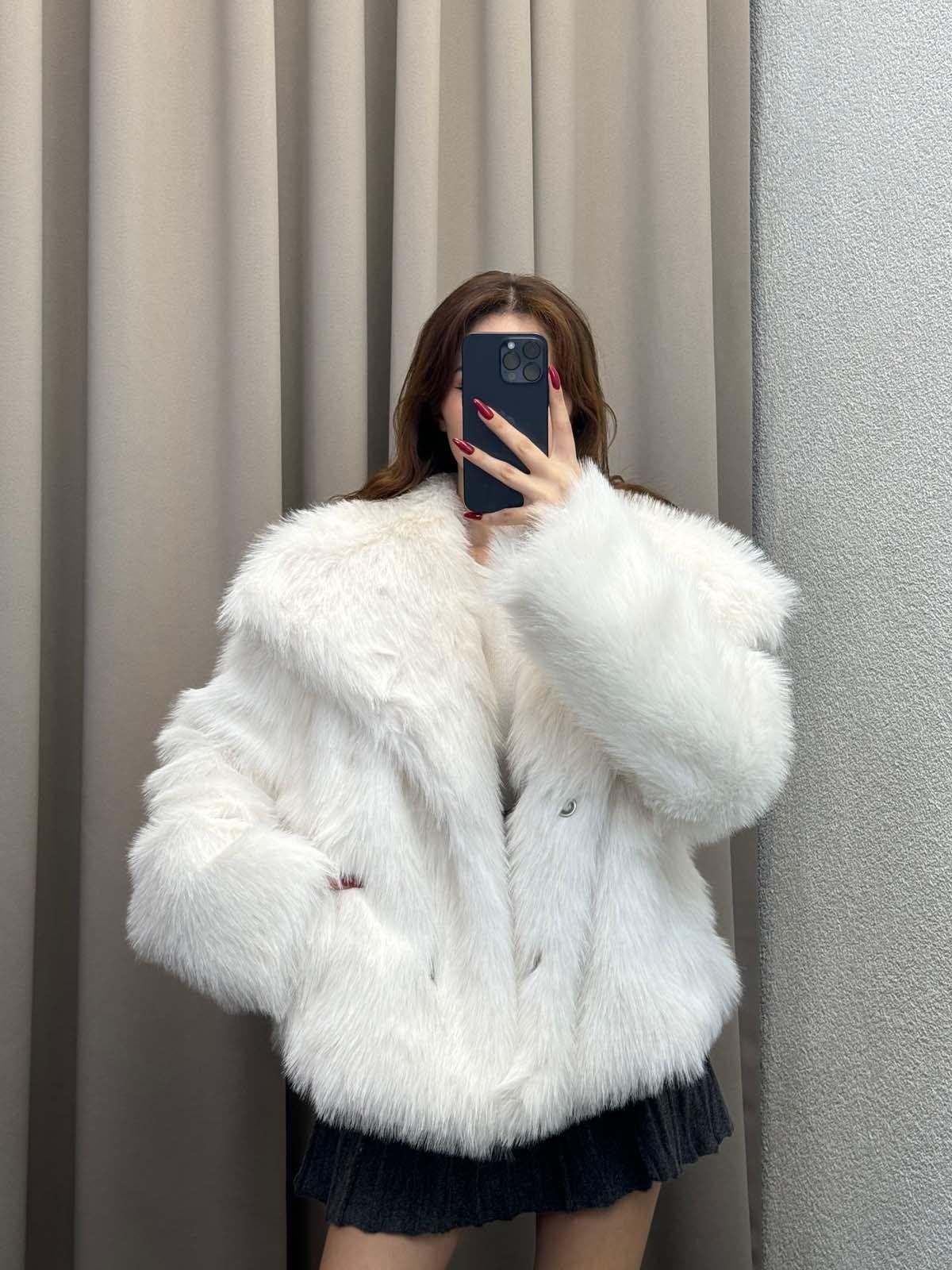 Foggia Şal Yaka Siyah Beyaz Ceket