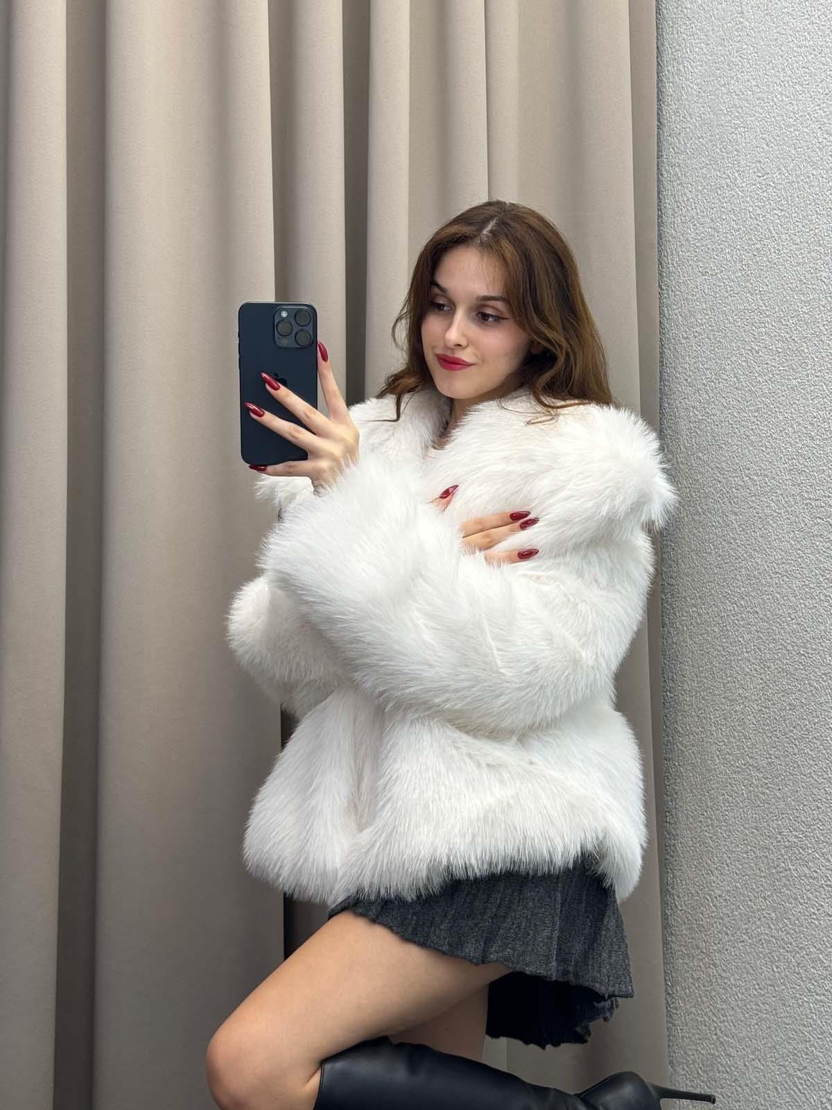 Foggia Şal Yaka Siyah Beyaz Ceket