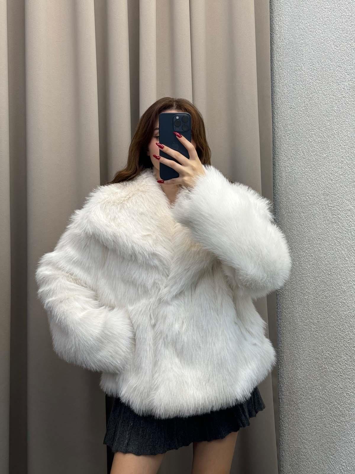 Foggia Şal Yaka Siyah Beyaz Ceket