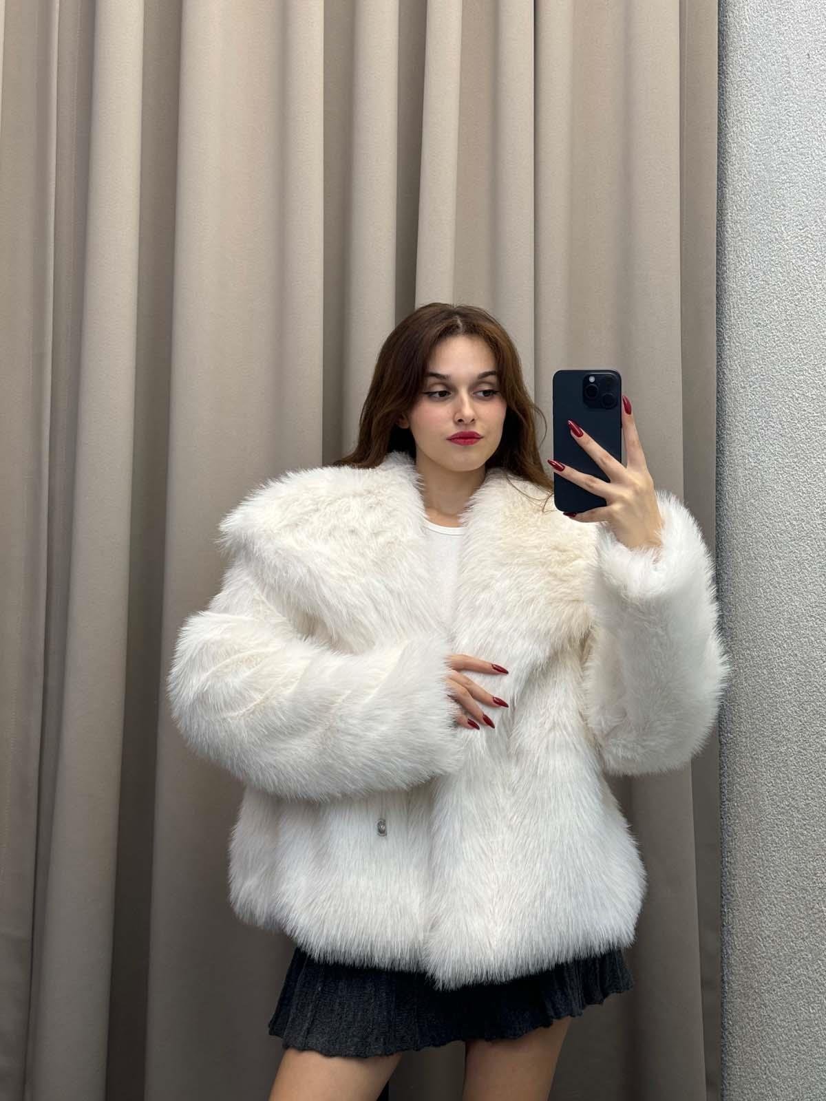 Foggia Şal Yaka Siyah Beyaz Ceket