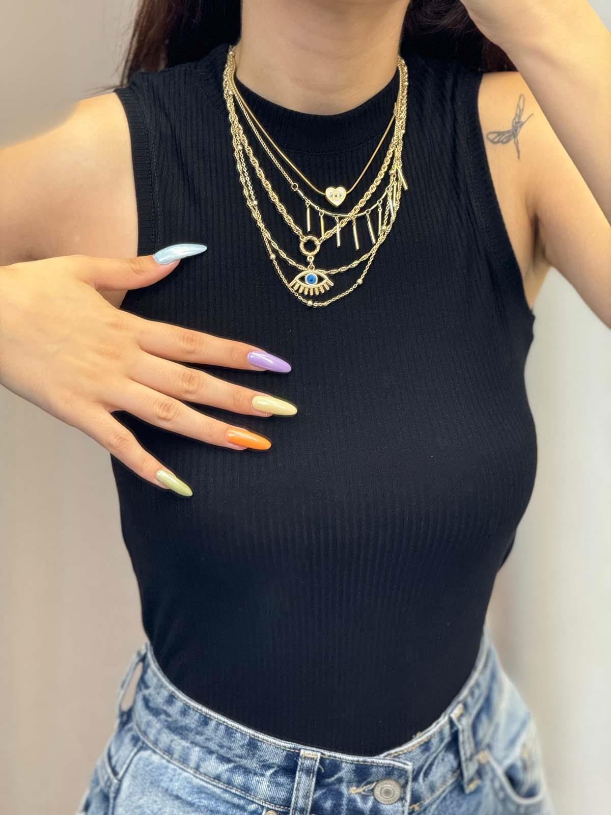 Gems Halter Yaka Siyah Atlet