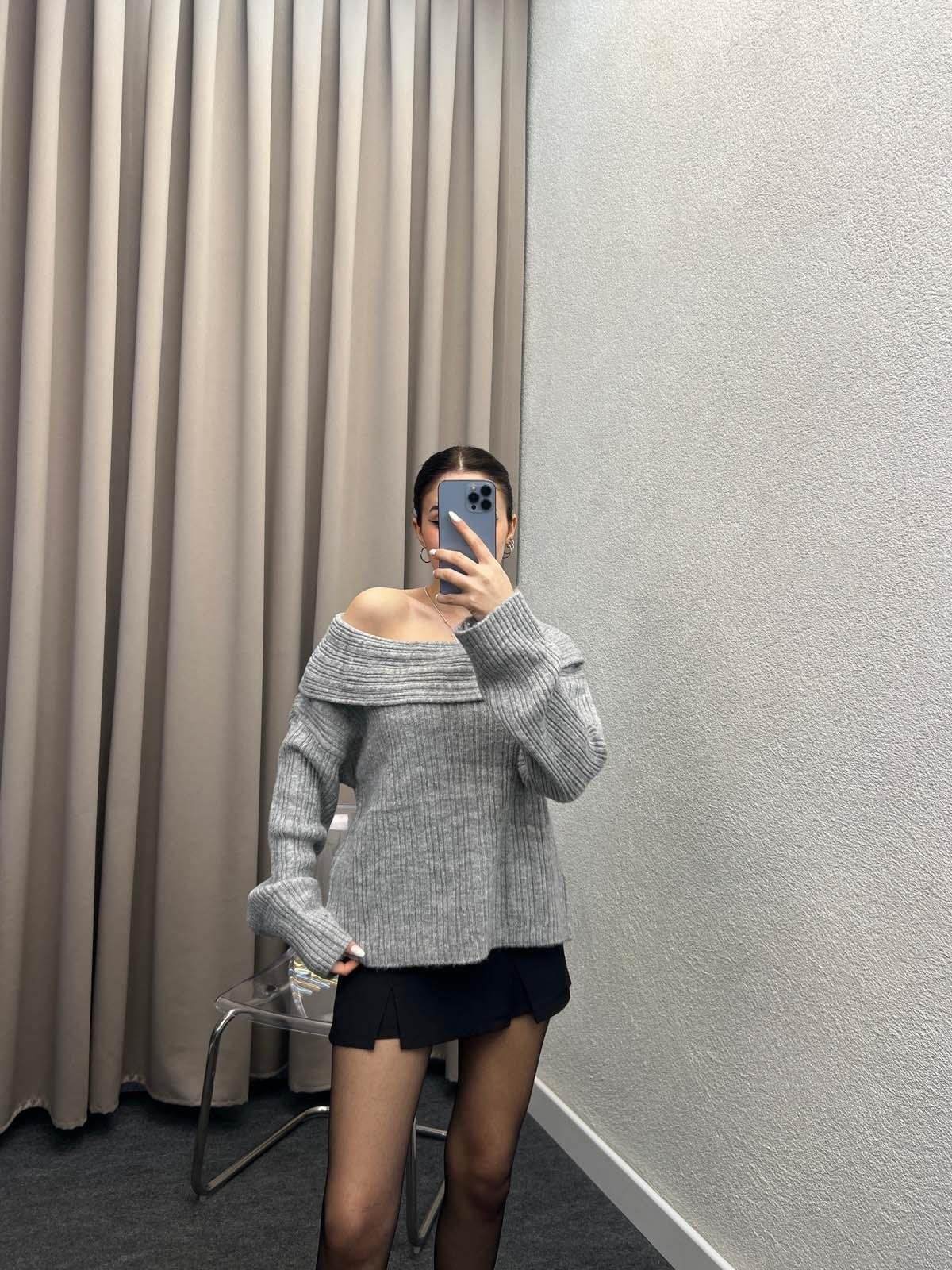 Gravity Gri Triko Oversize Kazak