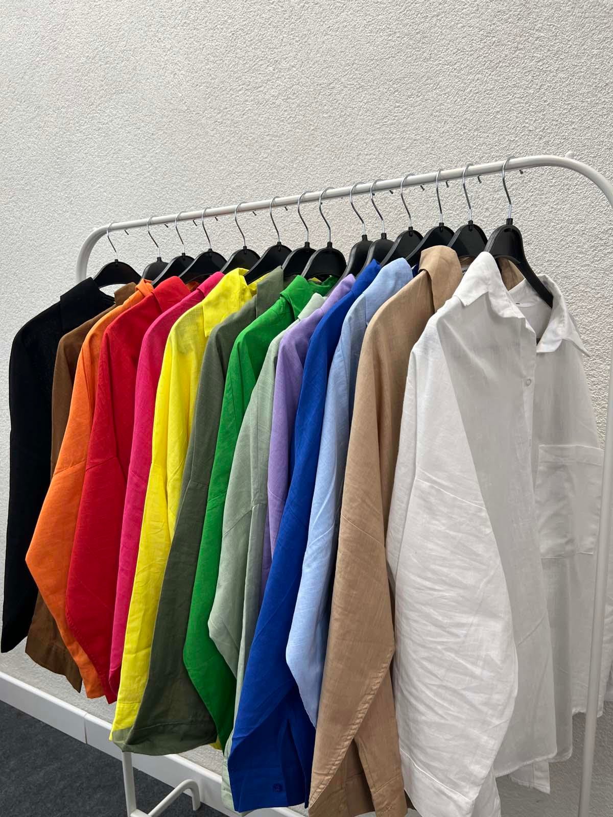 Ham Keten Turuncu Gömlek