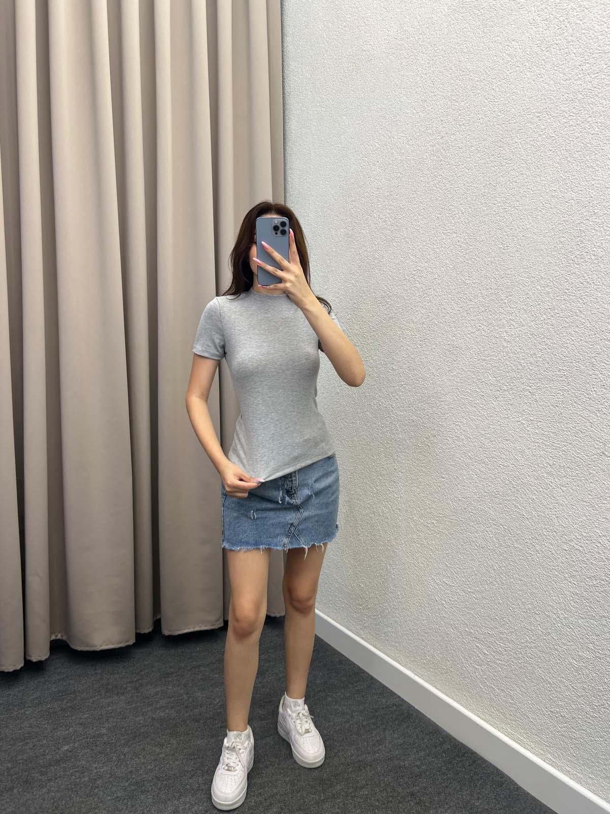 Harvey Oysh Modal Gri Crop