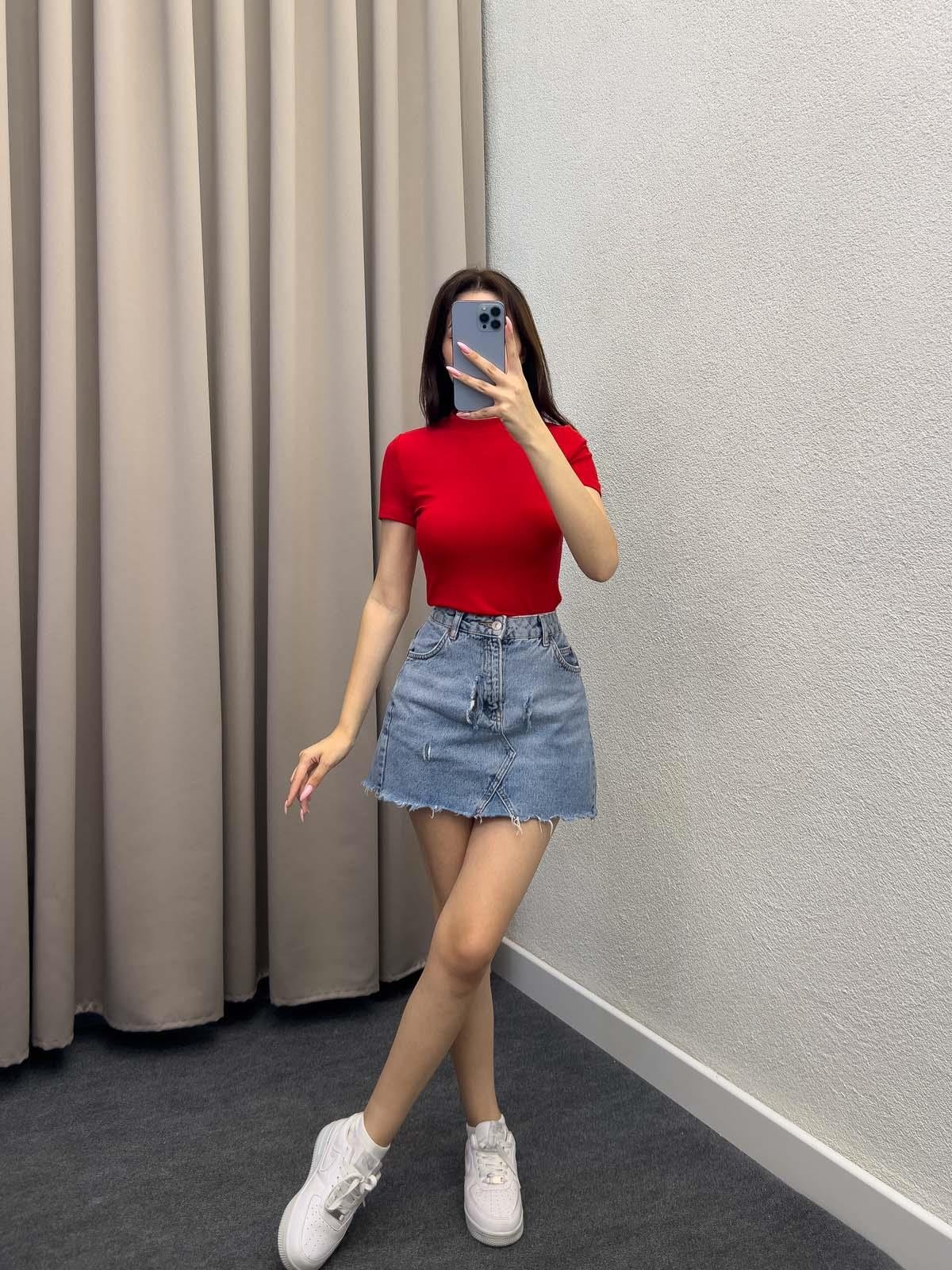 Harvey Oysh Modal Kırmızı Crop