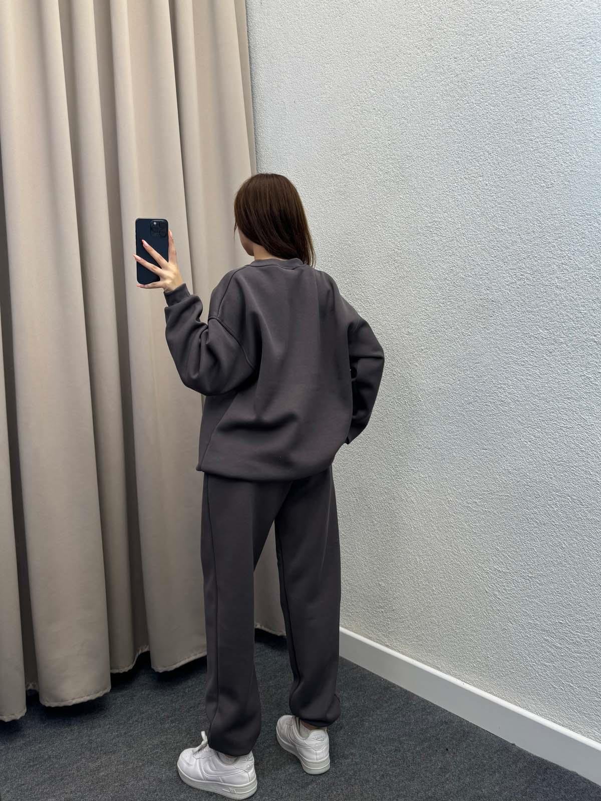 Hola Üç İplik Şardonlu Füme Eşofman Takım