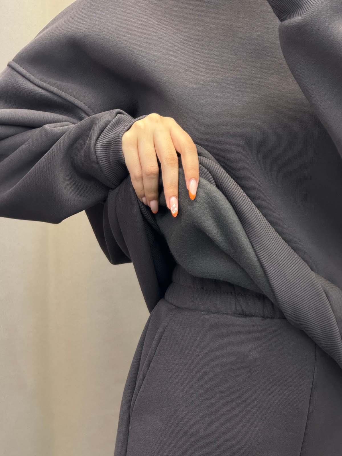 Hola Üç İplik Şardonlu Füme Eşofman Takım