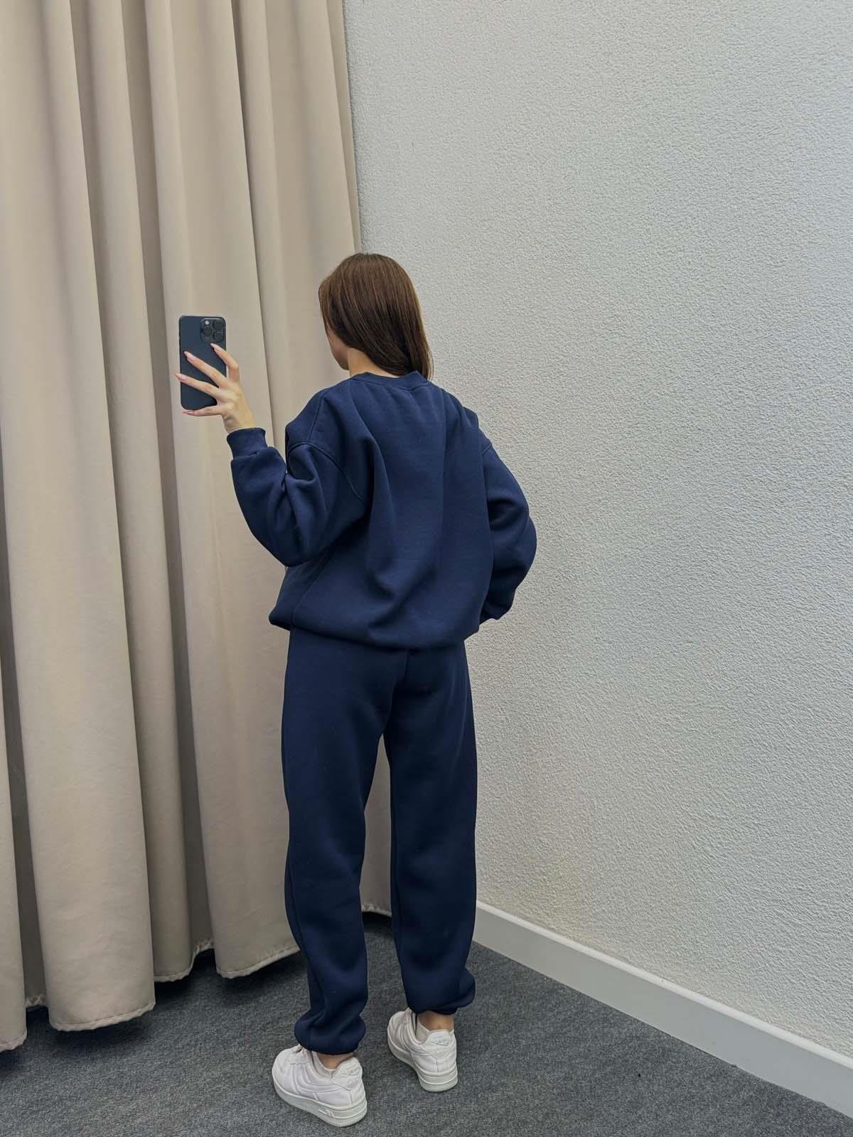 Hola Üç İplik Şardonlu Lacivert Eşofman Takım