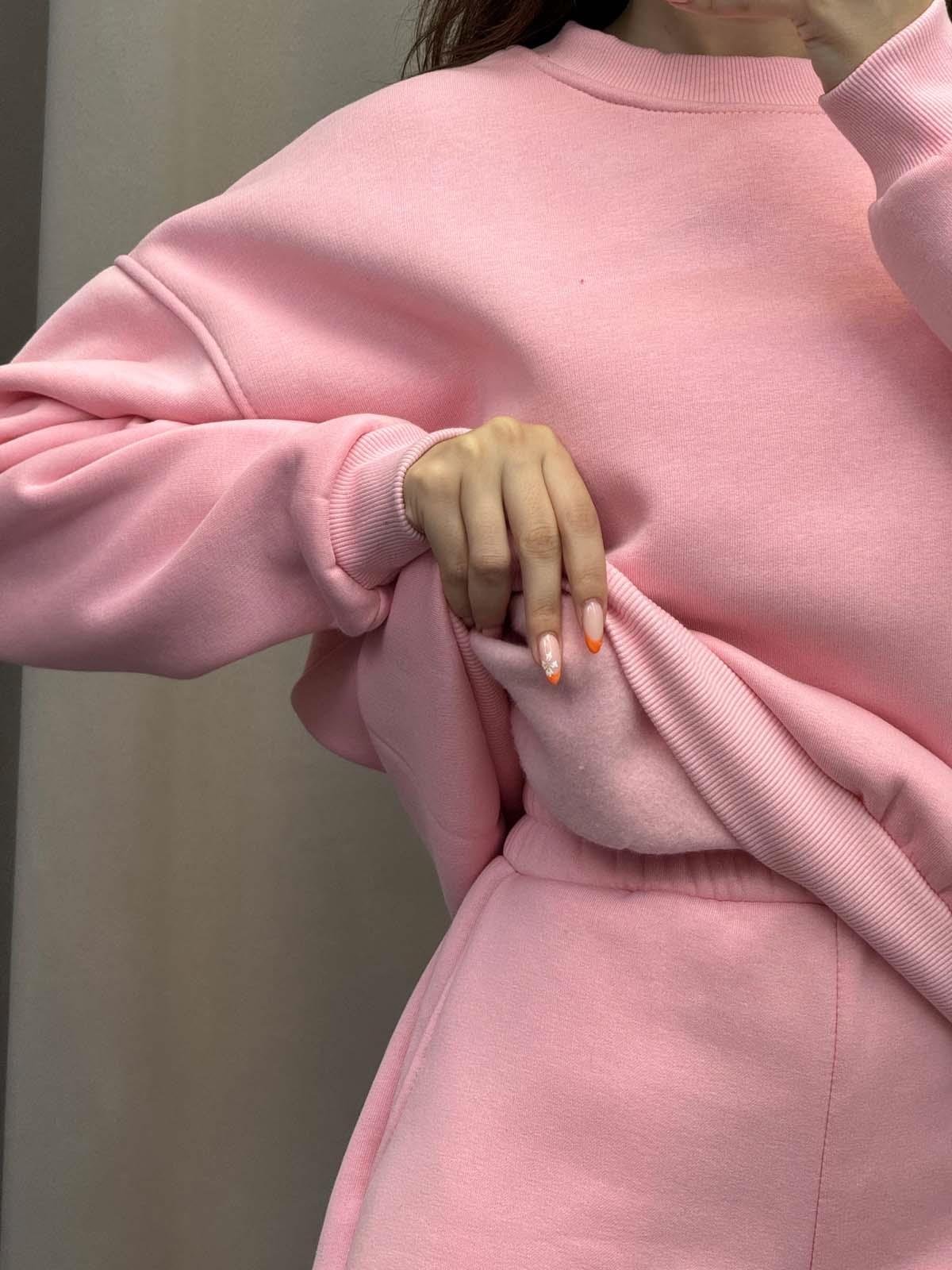 Hola Üç İplik Şardonlu Pembe Mavi Eşofman Takım