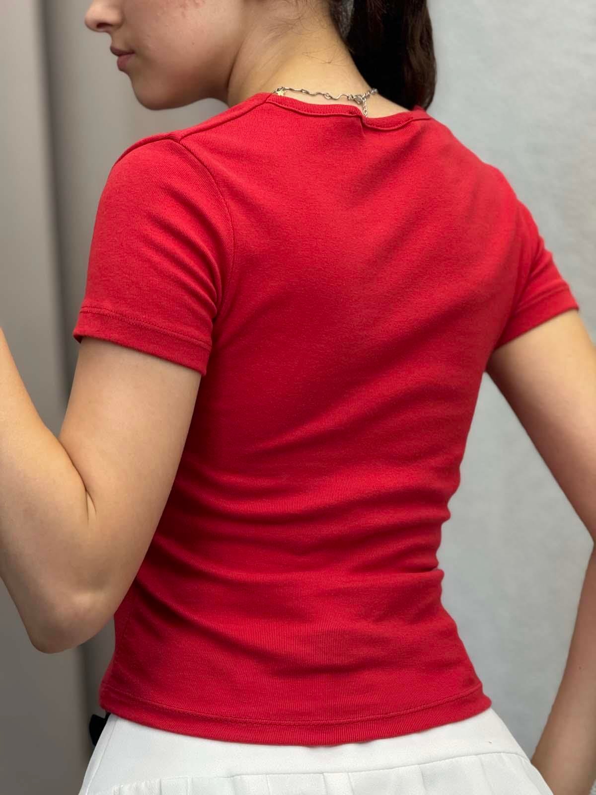 Kneph Kare Yaka Kırmızı Crop