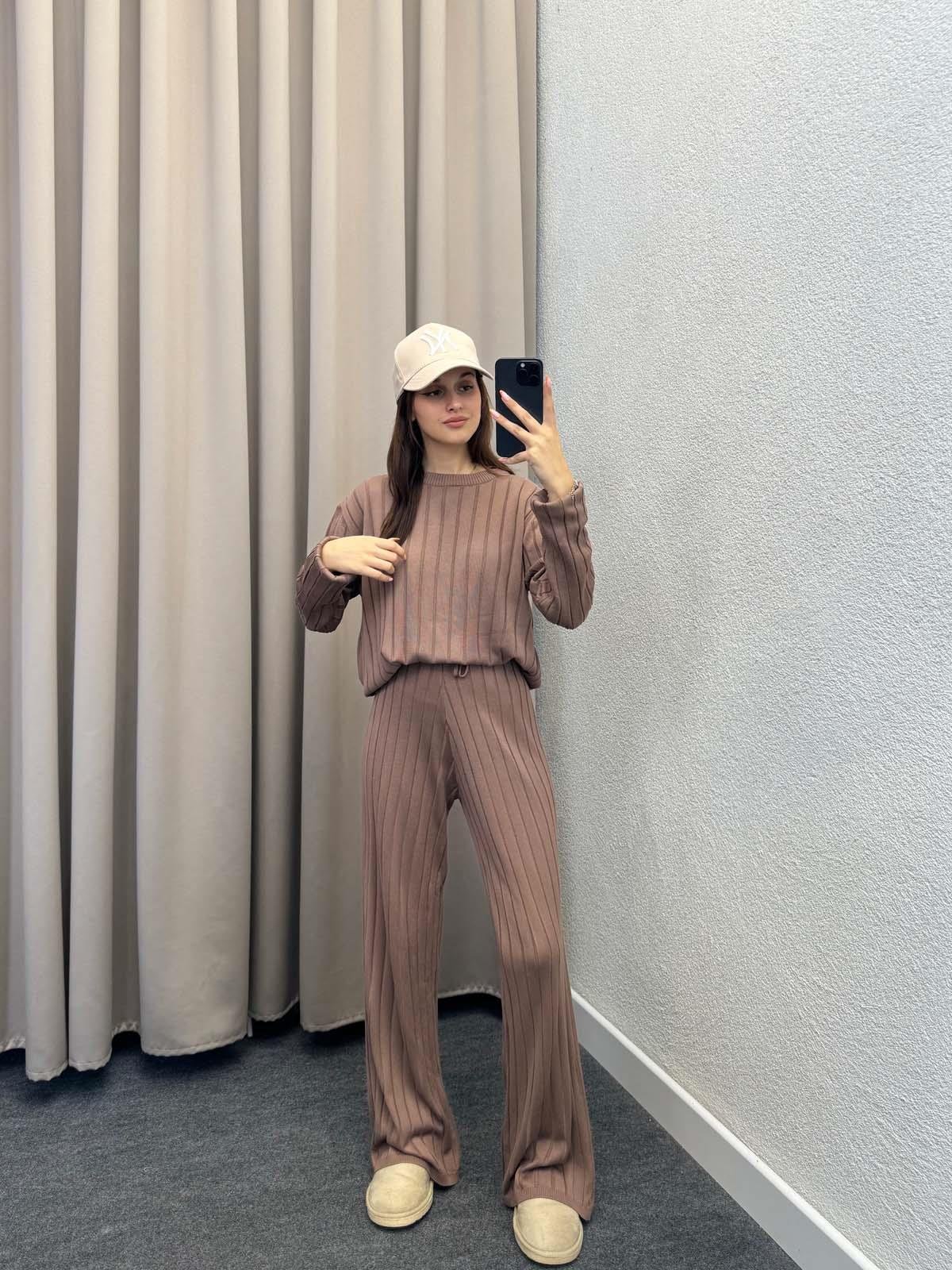 Laer Bej Fitilli Triko Takım