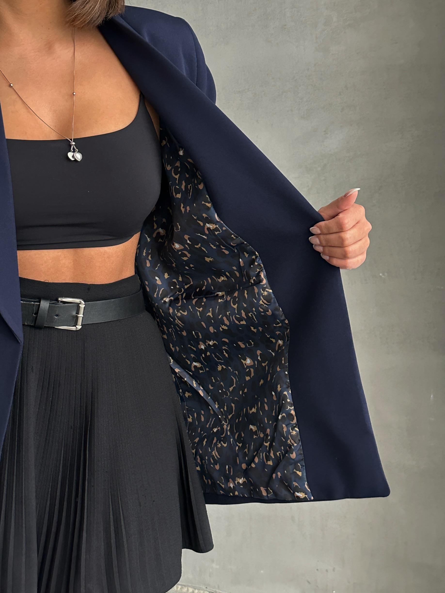 LEOPAR ASTARLI BLAZER CEKET