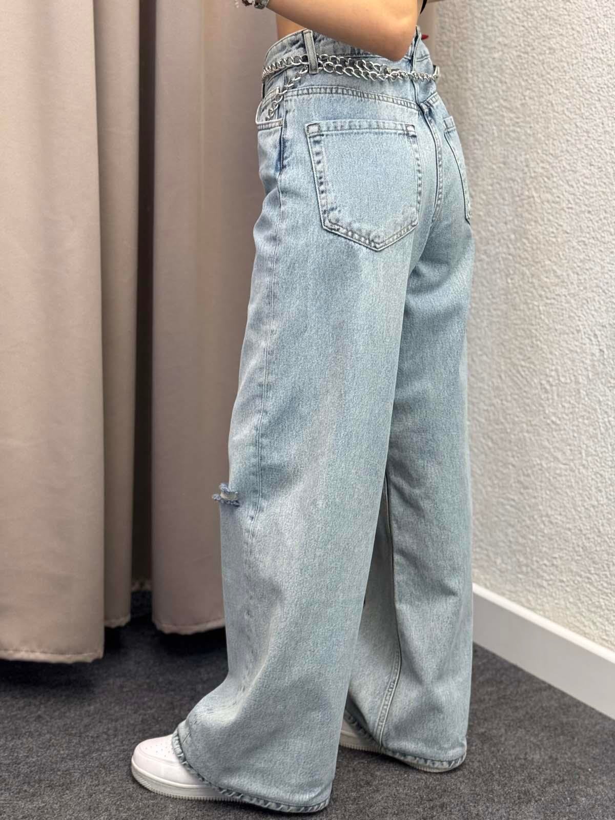 Light Blue Wide Leg Jean