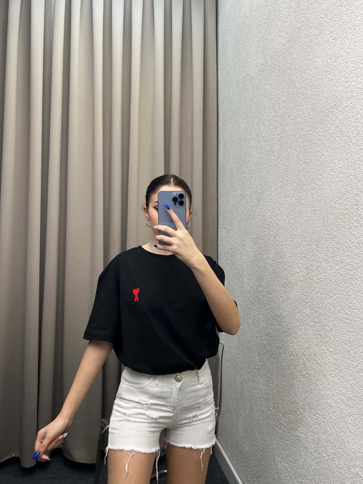 Love Siyah Oversize Tshirt