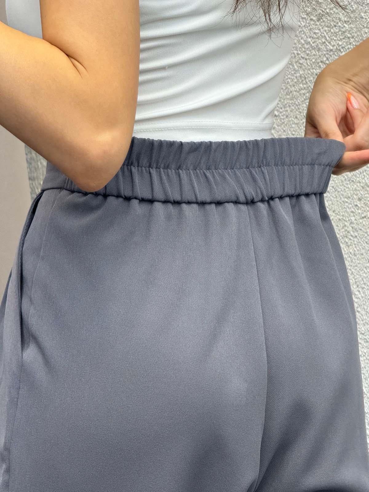 Lugo Füme Lastik Kemer Çırt Kaplamalı Pantolon