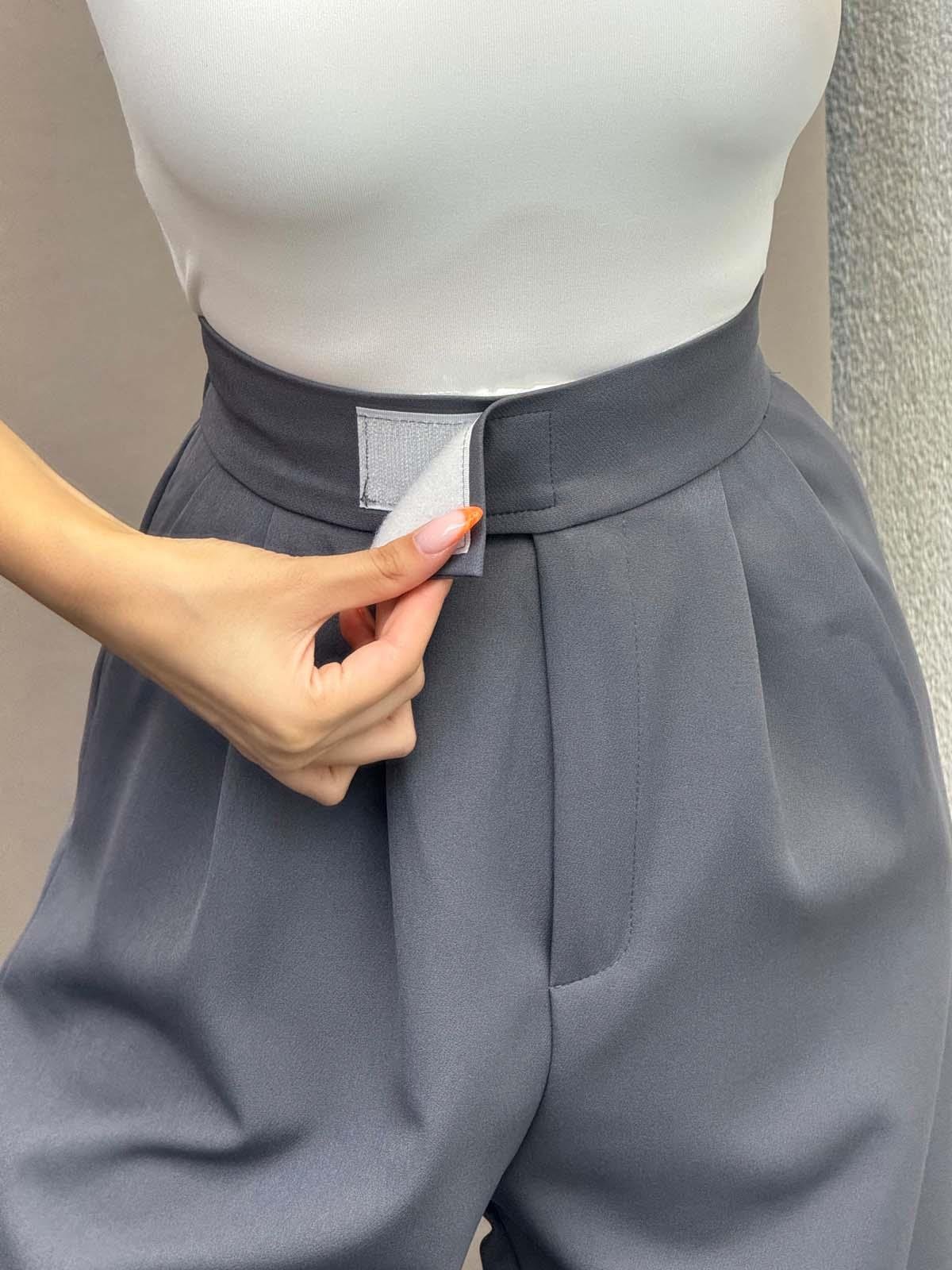 Lugo Füme Lastik Kemer Çırt Kaplamalı Pantolon
