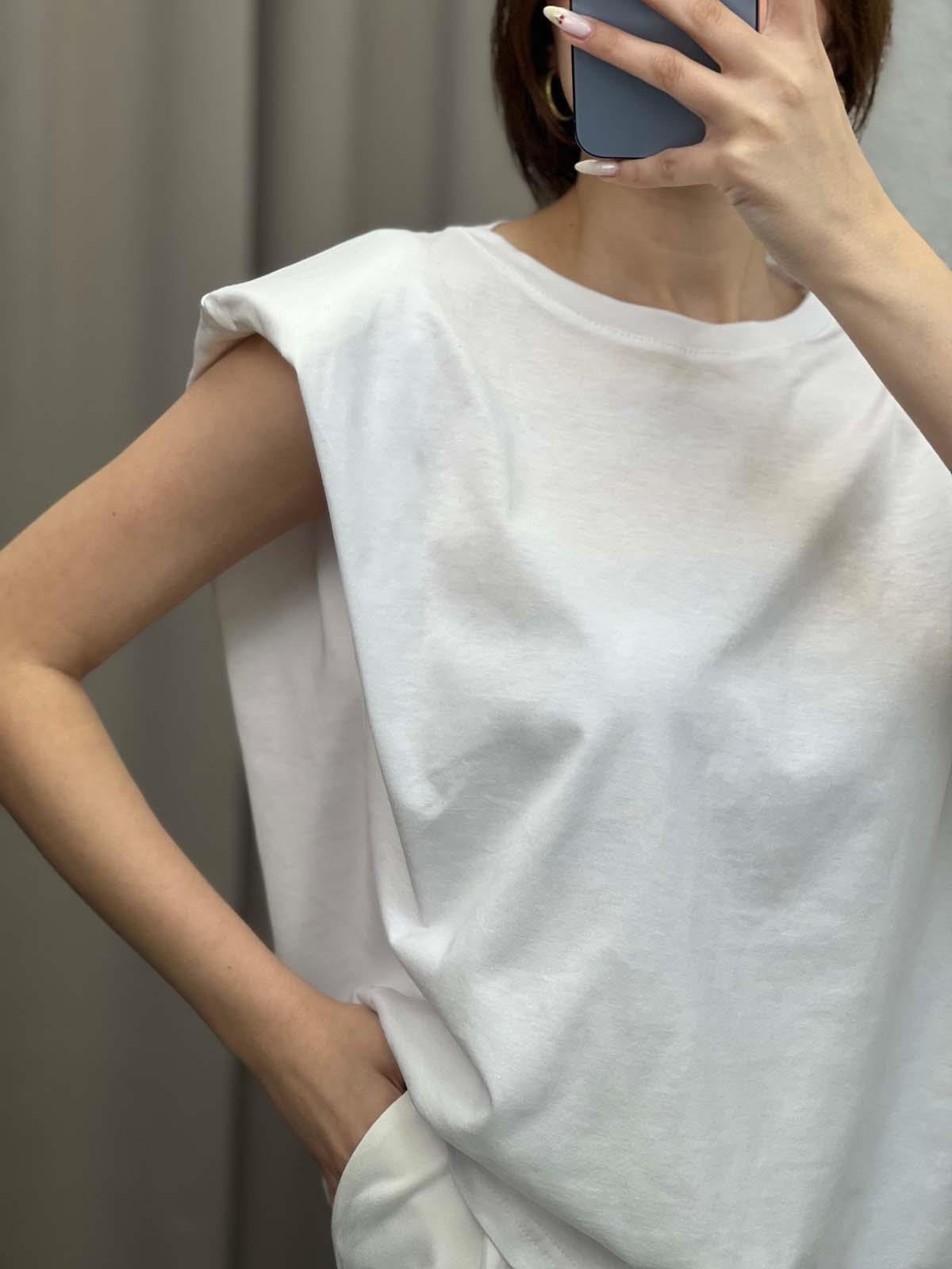Massimo Beyaz Vatkalı Tshirt